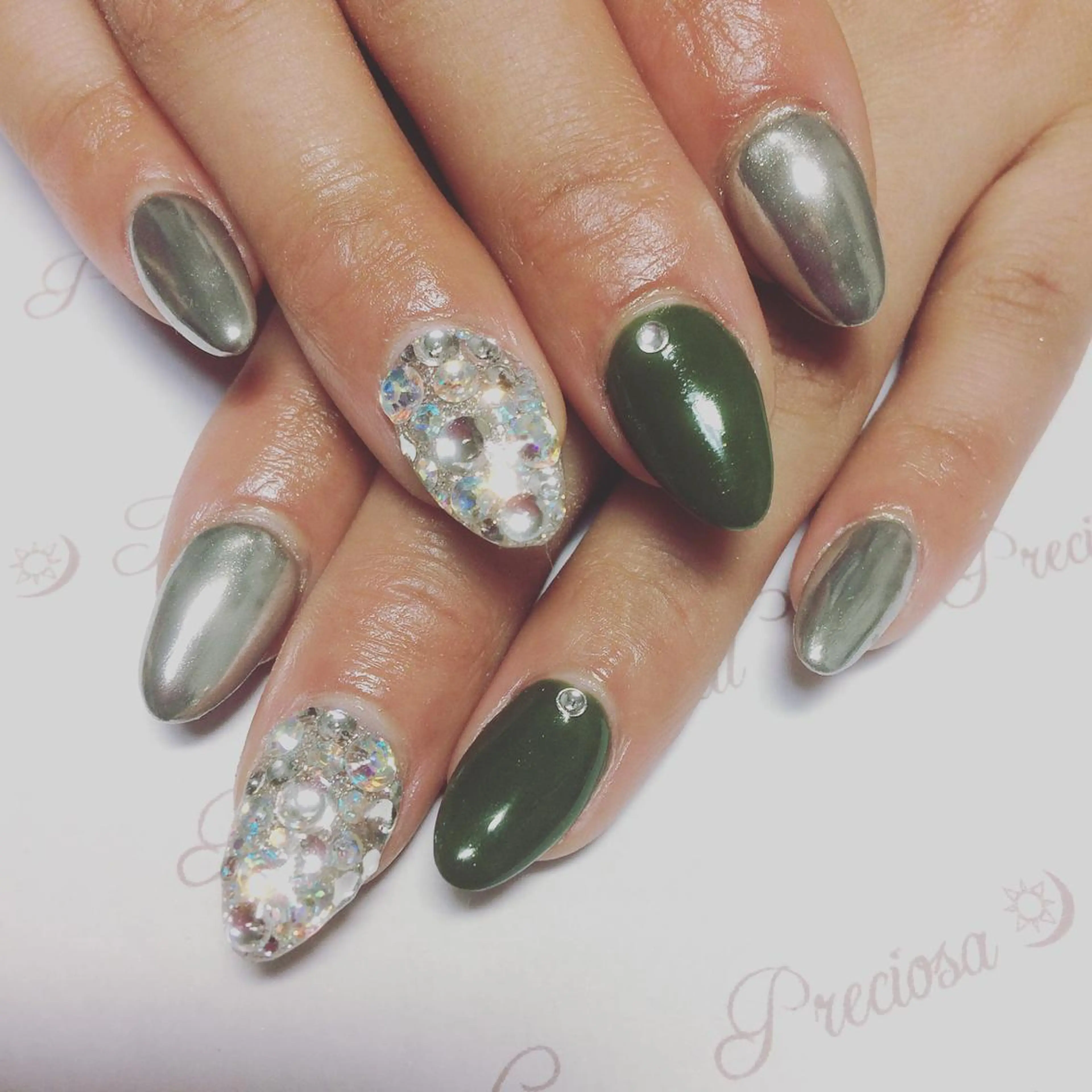 ネイル ミラーネイル ワンカラーネイル preciosa.nail所属・久場 晴美のネイルデザイン