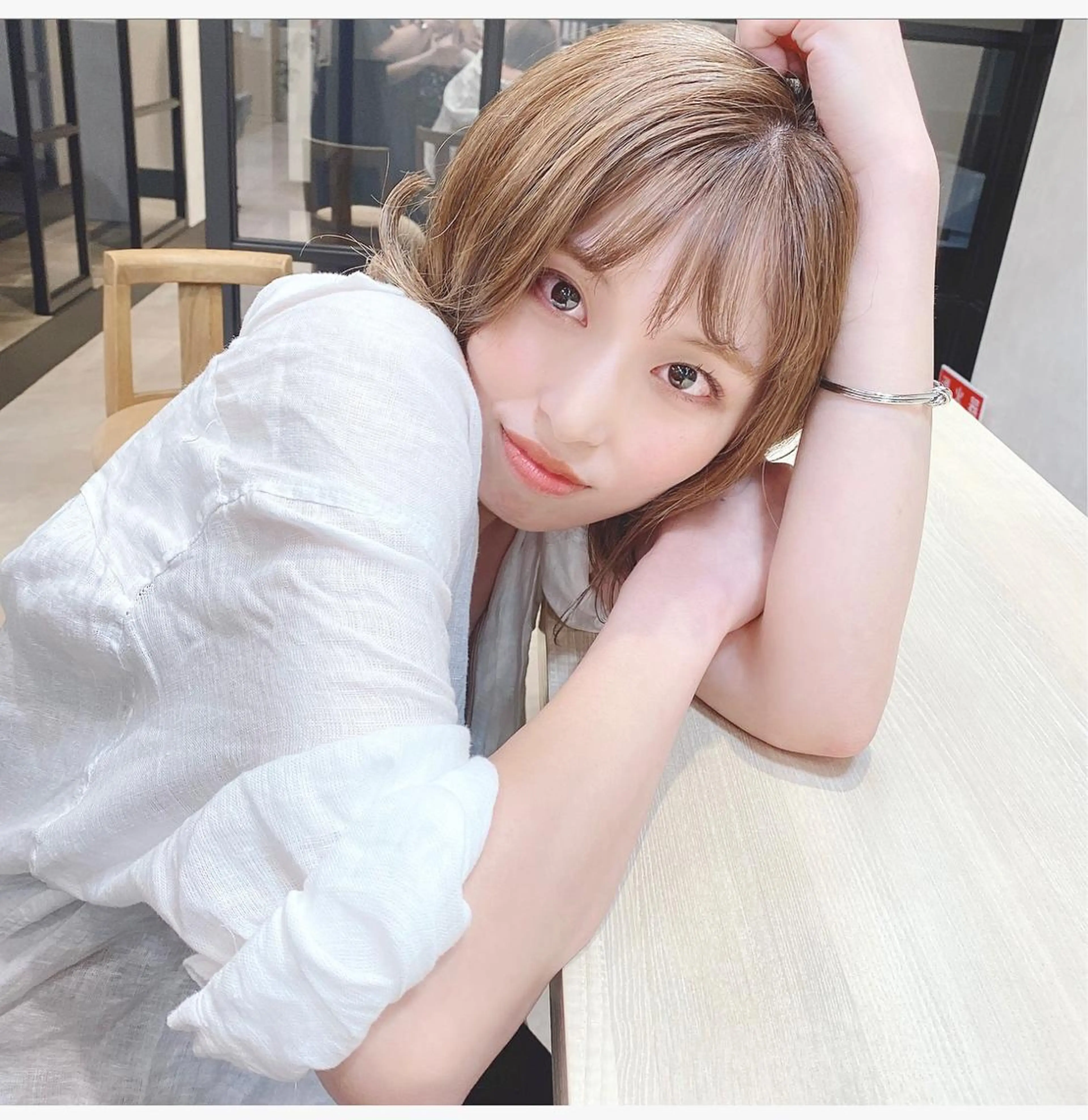 ミディアム sweep天神☁️ ルカ┊透明感カラーのヘアスタイル