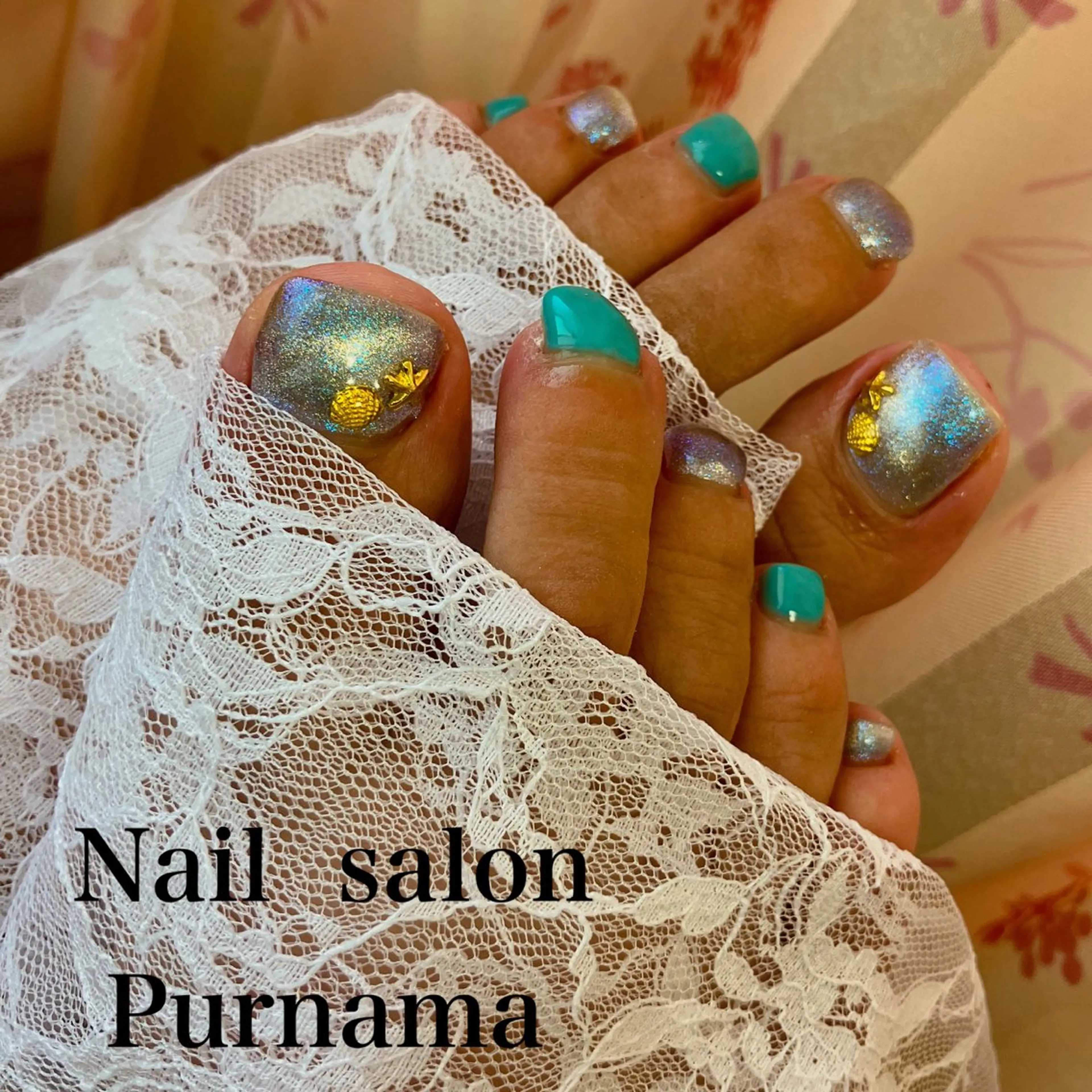 ネイル フットネイル Purnama(ﾌﾟﾙﾅﾓ)所属・Purnama あきのネイルデザイン