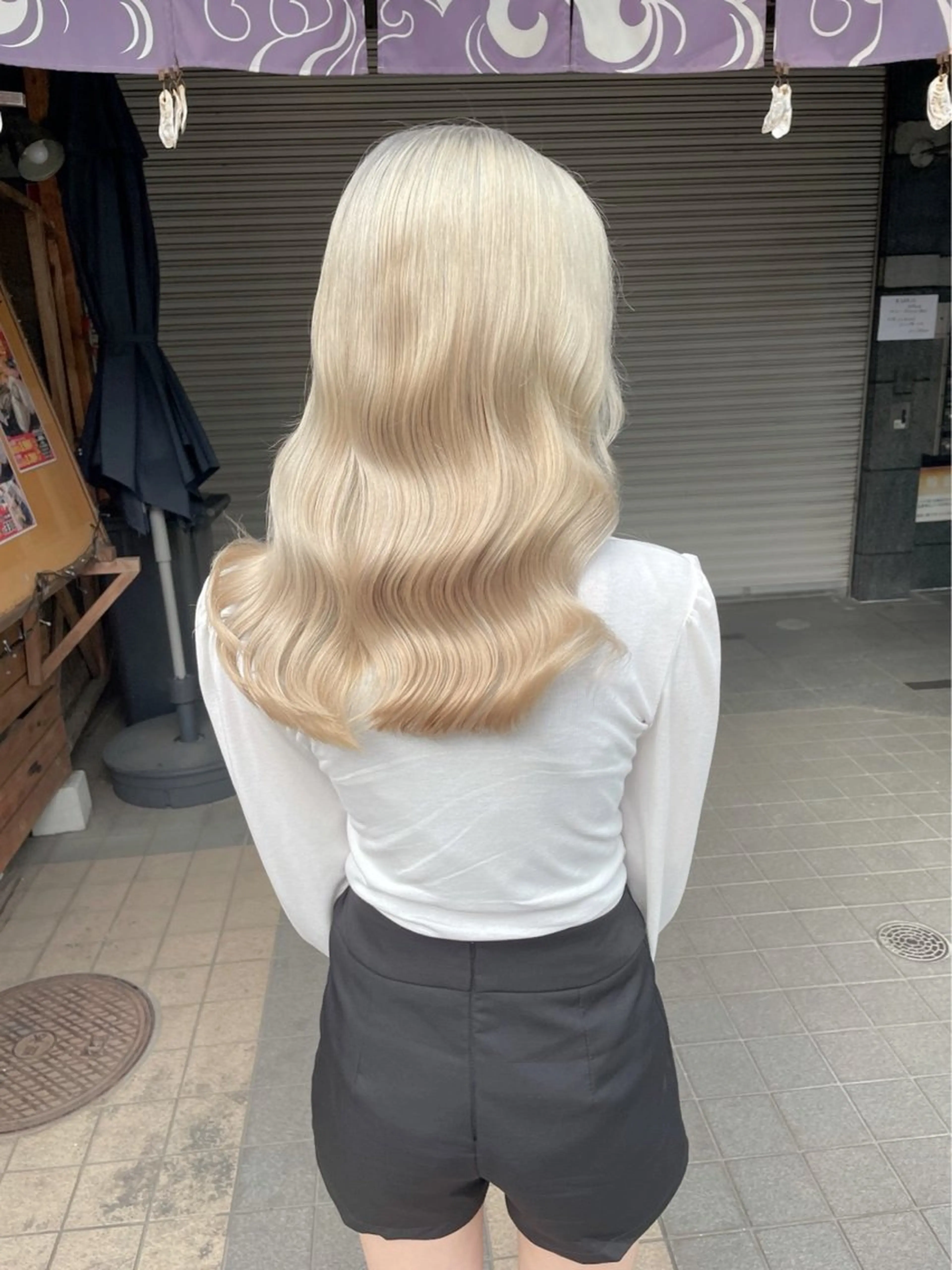 ロング カラー カット ヘアカラー 深野 ちさとのヘアスタイル