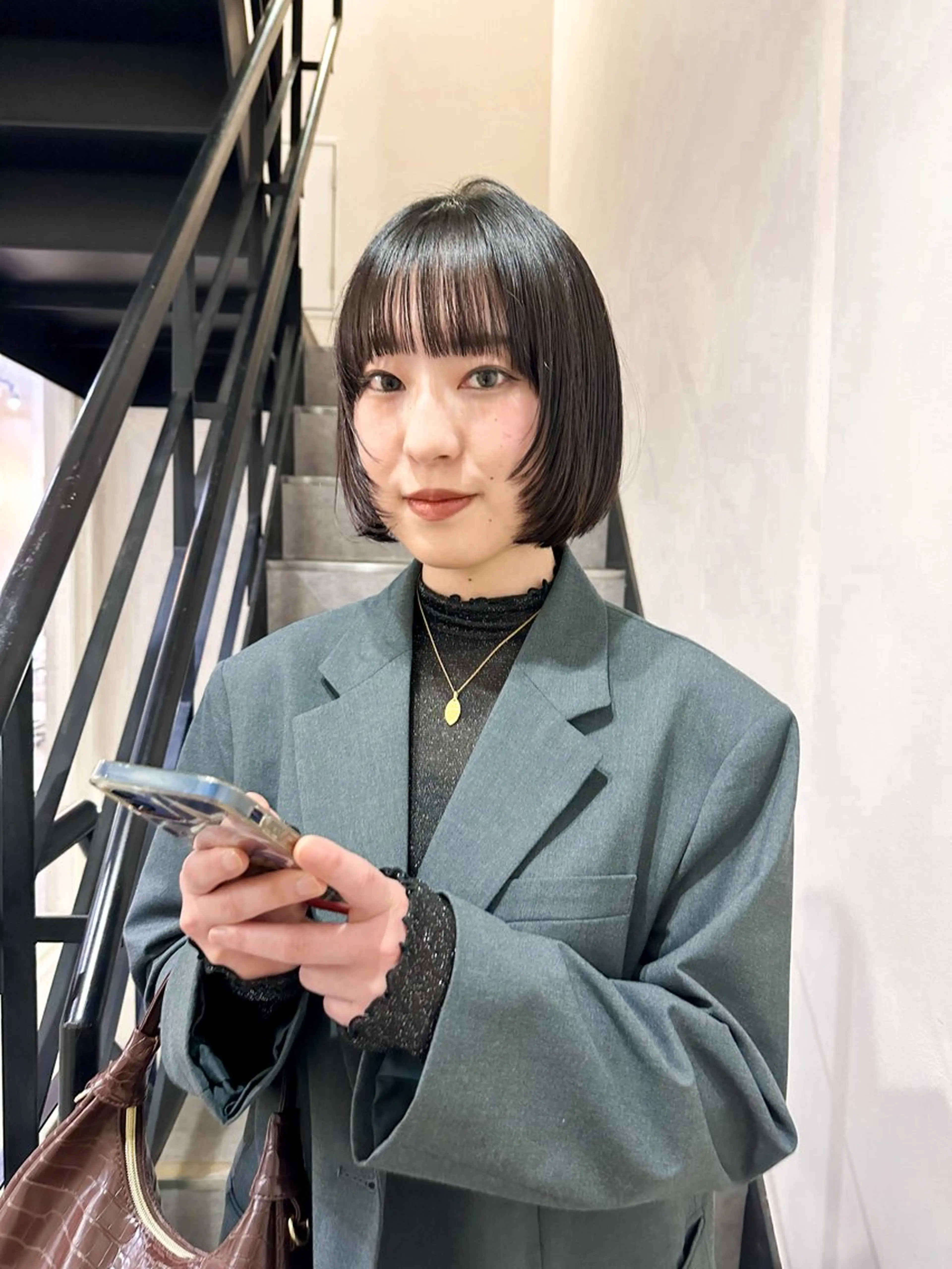 ミディアム nao/福岡美容室 パーマ/ボブパーマのヘアスタイル