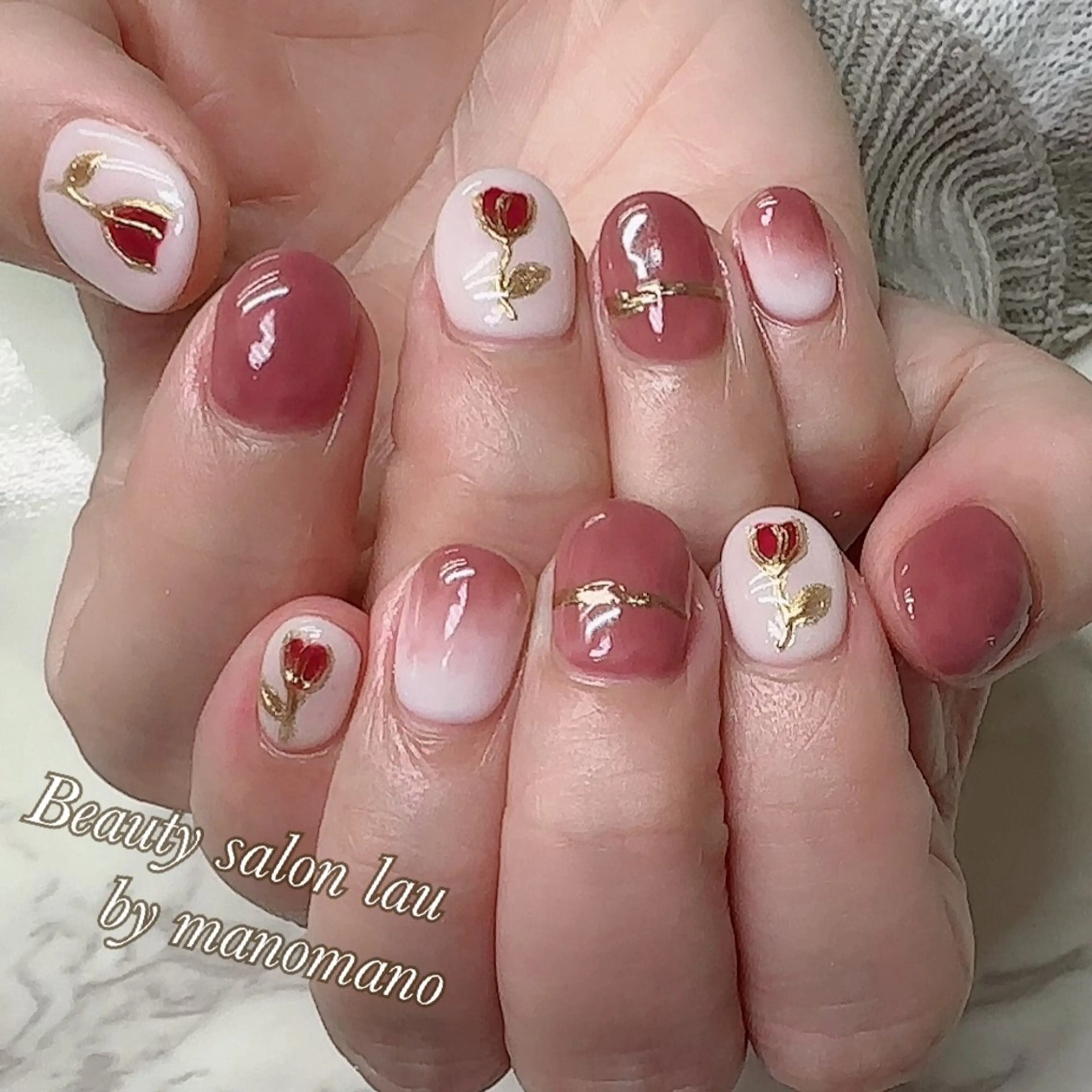 ネイル ハンドネイル ラウバイマノマノ なかざとのネイルデザイン