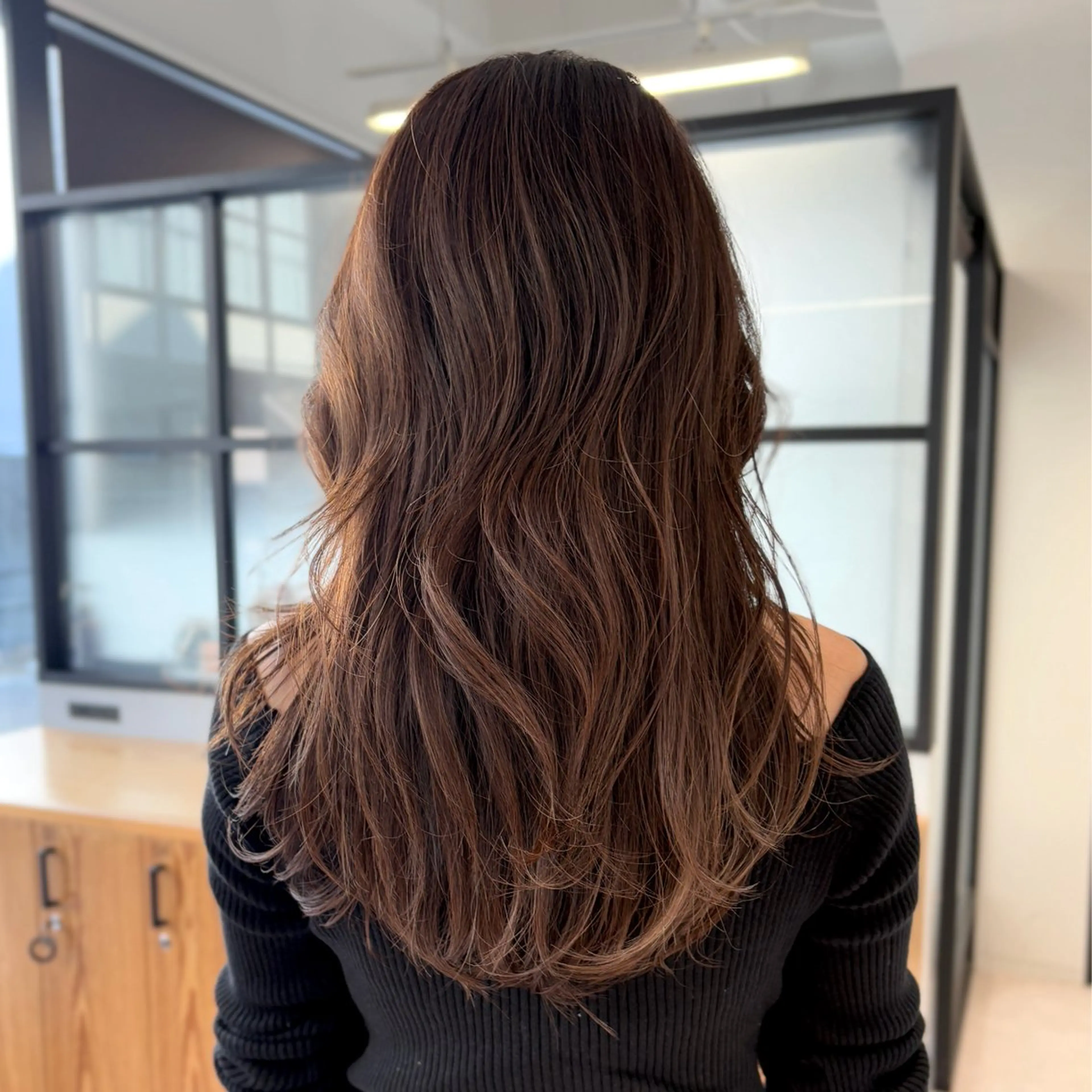 ロング カラー ハイライトカラー ハイライト ヘアカラー トリートメント DX SHARE SALON所属・matka白髪ぼかし 大人ヘア/KEIKOのヘアスタイル
