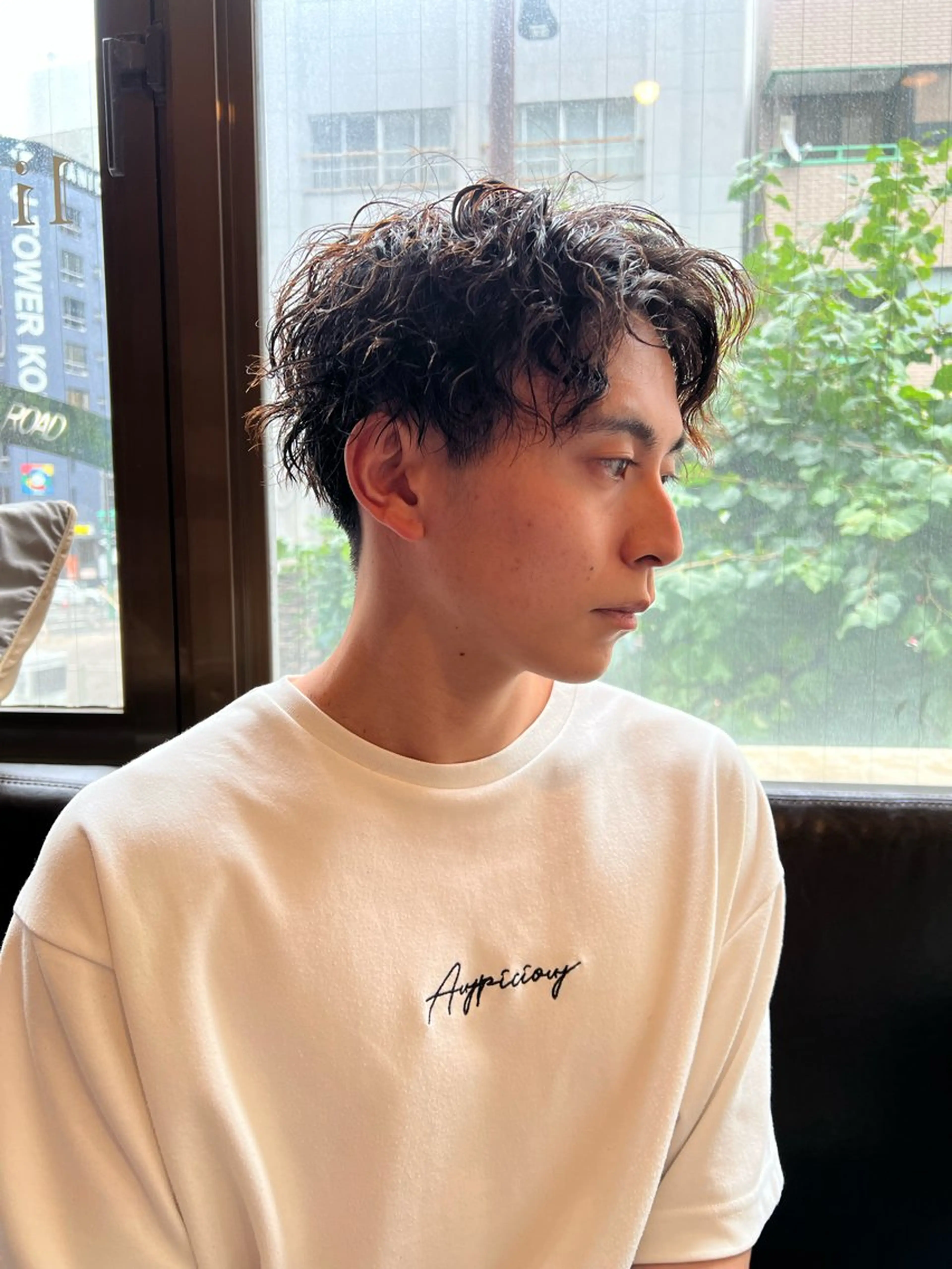 パーマ メンズ メンズパーマ カット パーマ little  porto所属・透明感・艶感 小坂隼斗のヘアスタイル