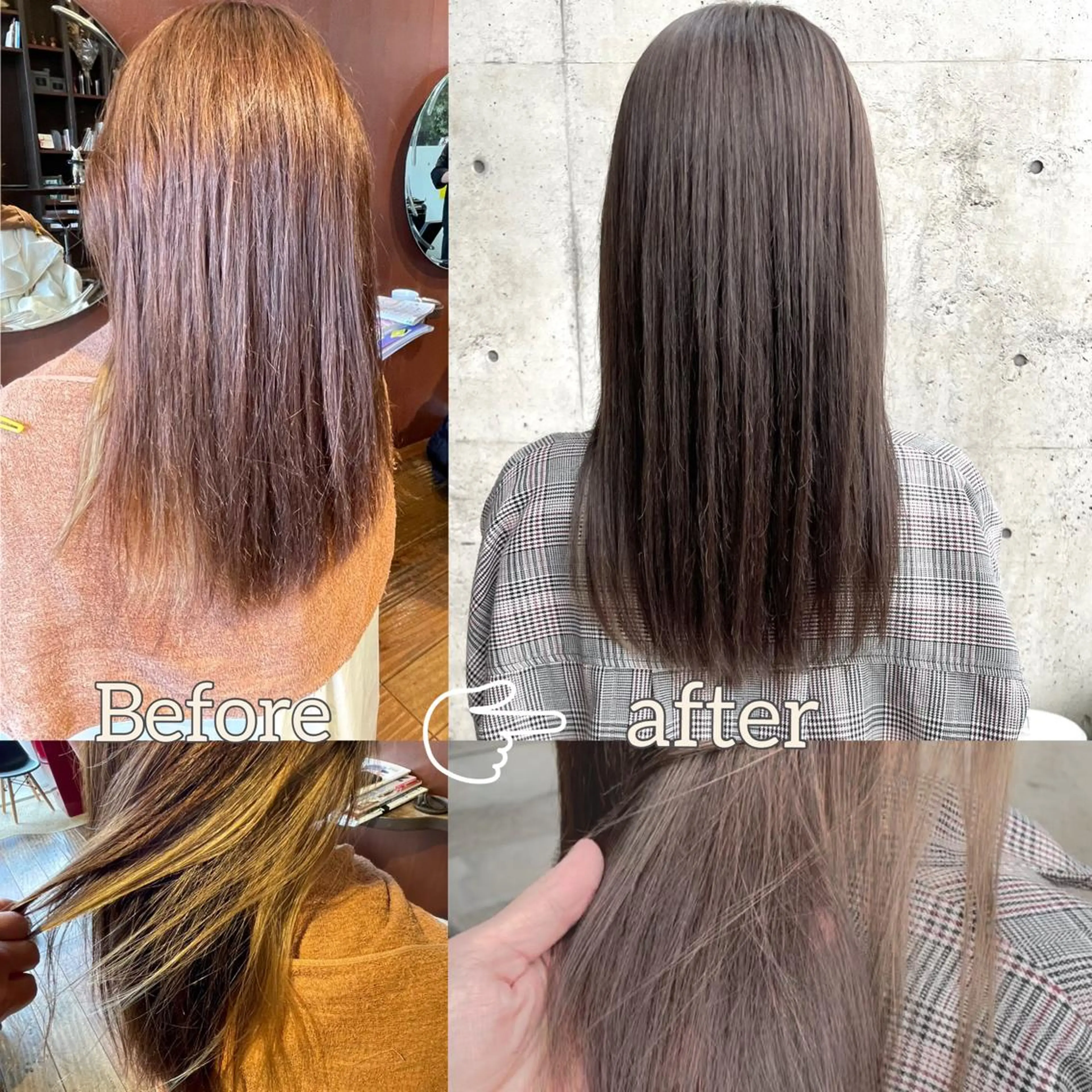 ロング パーマ ストレートパーマ カット 縮毛矯正 hair  design  ALBERO所属・日高 香織のヘアスタイル