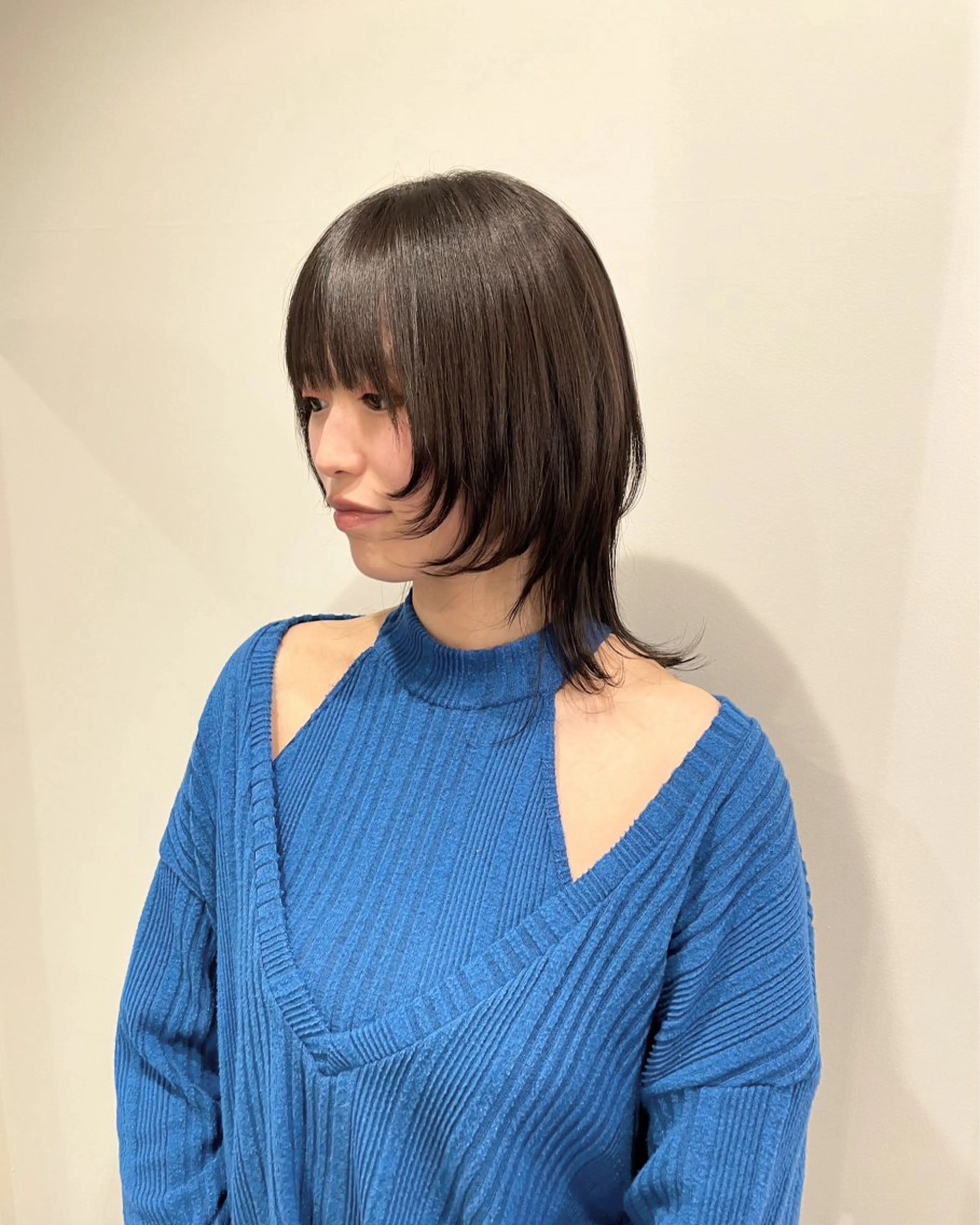 ミディアム レイヤーカット ウルフカット 透け感カラー🫧 加納トモヒロのヘアスタイル