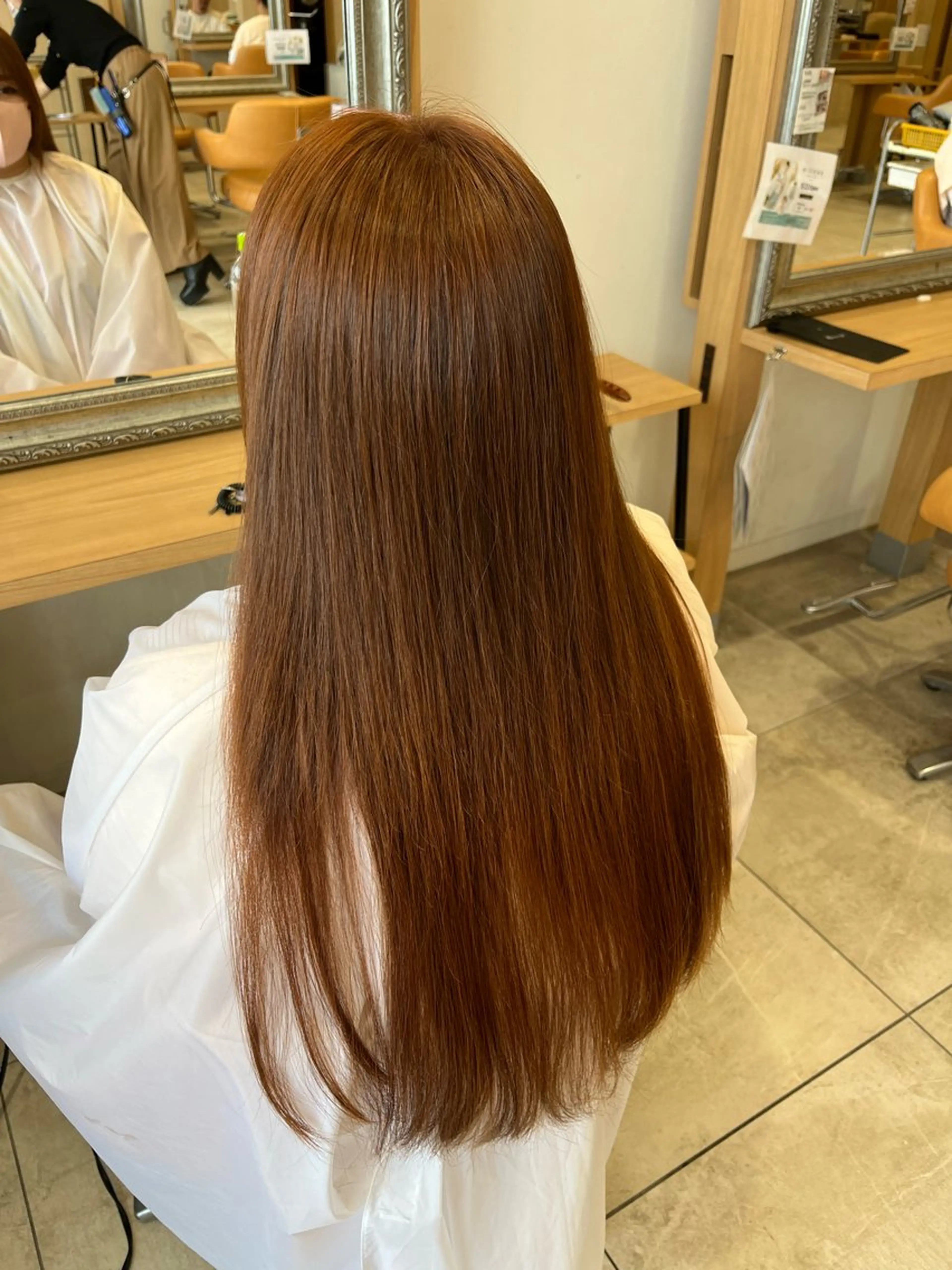 ロング カラー オレンジ ラブーケ中川中島店 クラタチカコのヘアスタイル