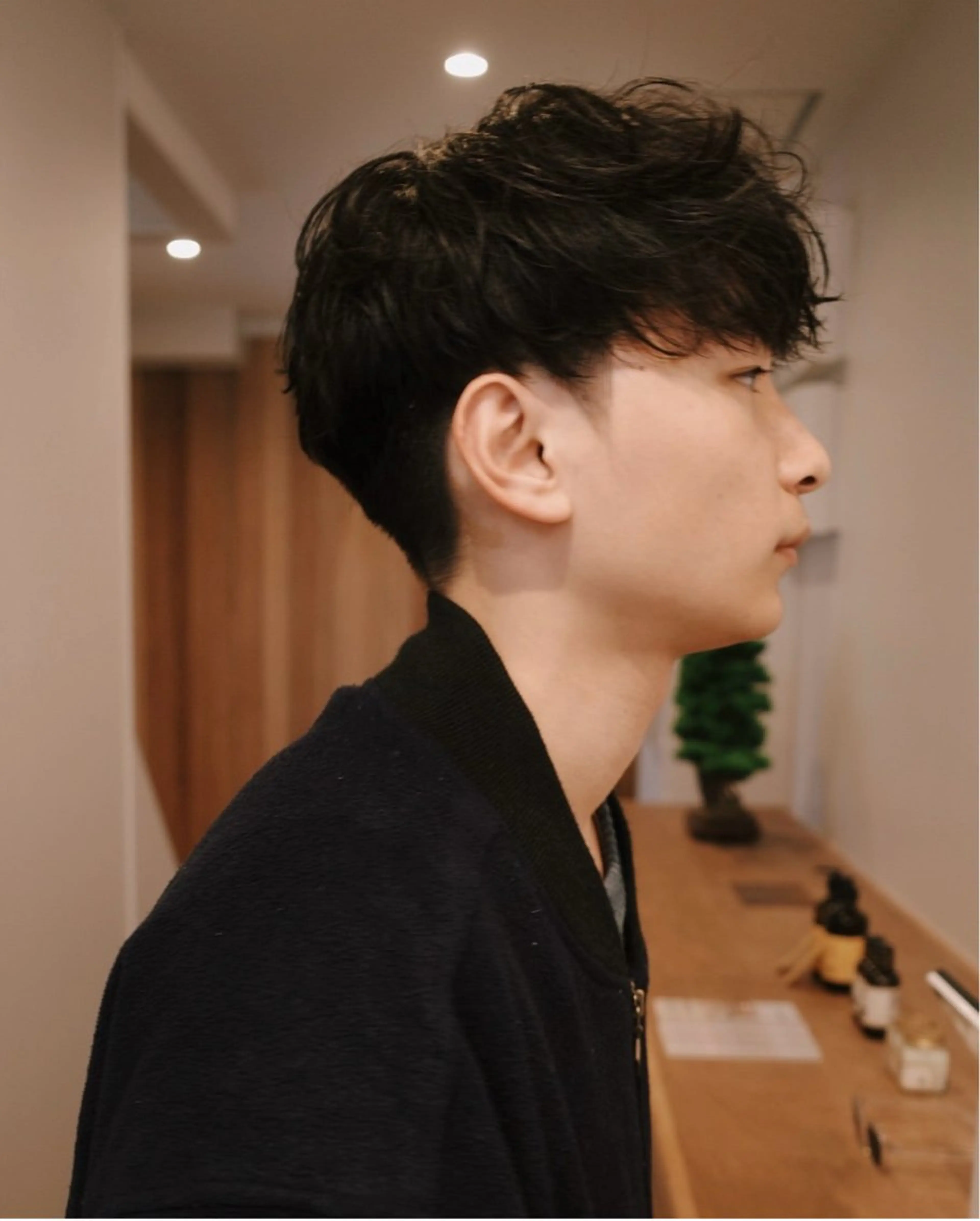 メンズカット＋シャドウパーマの写真