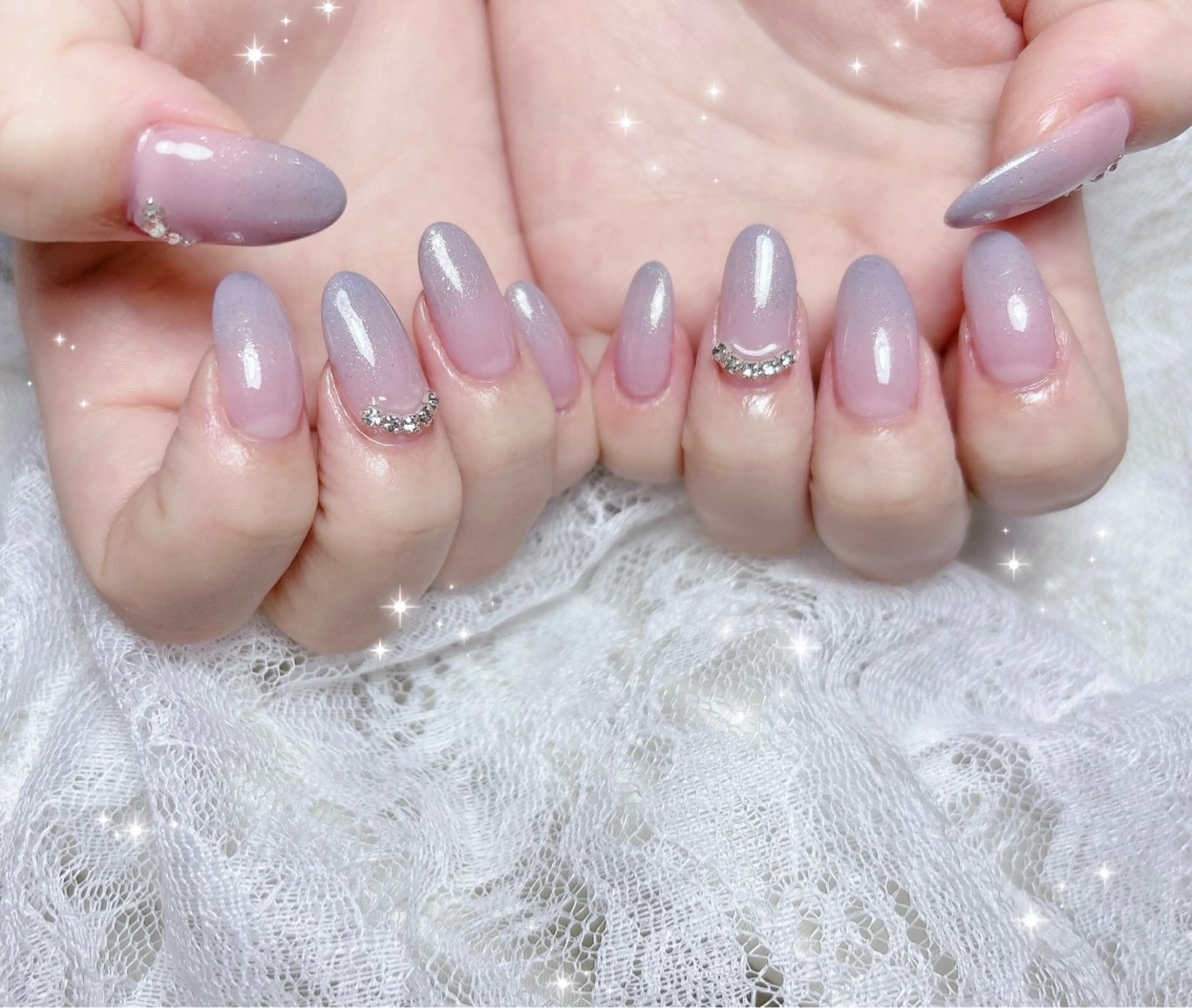 ネイル グラデーション ハンドネイル FLARE NAIL フレアネイルのネイルデザイン