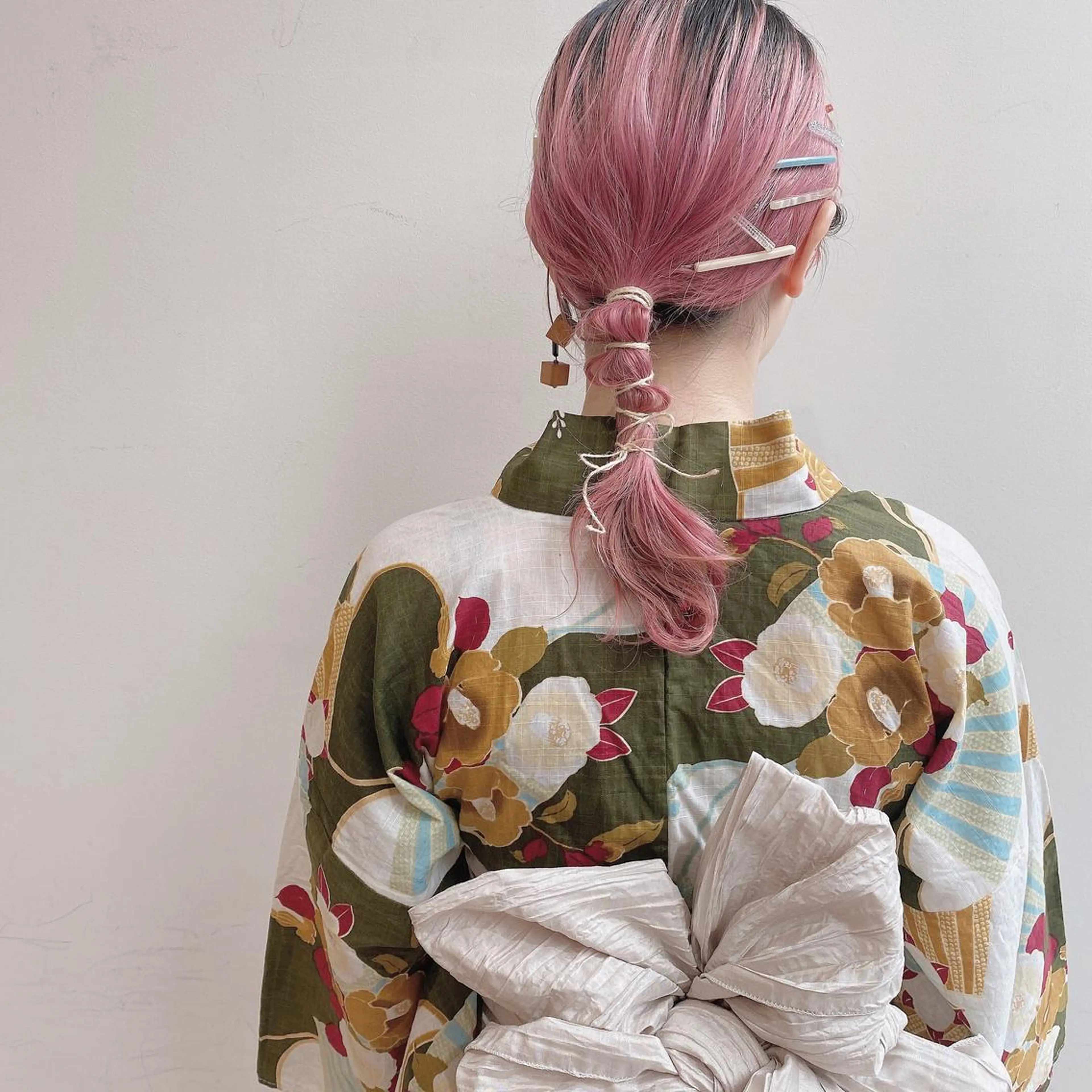 ロング 着付け 似合わせ艶髪カラー ❤️ハダユミのヘアスタイル