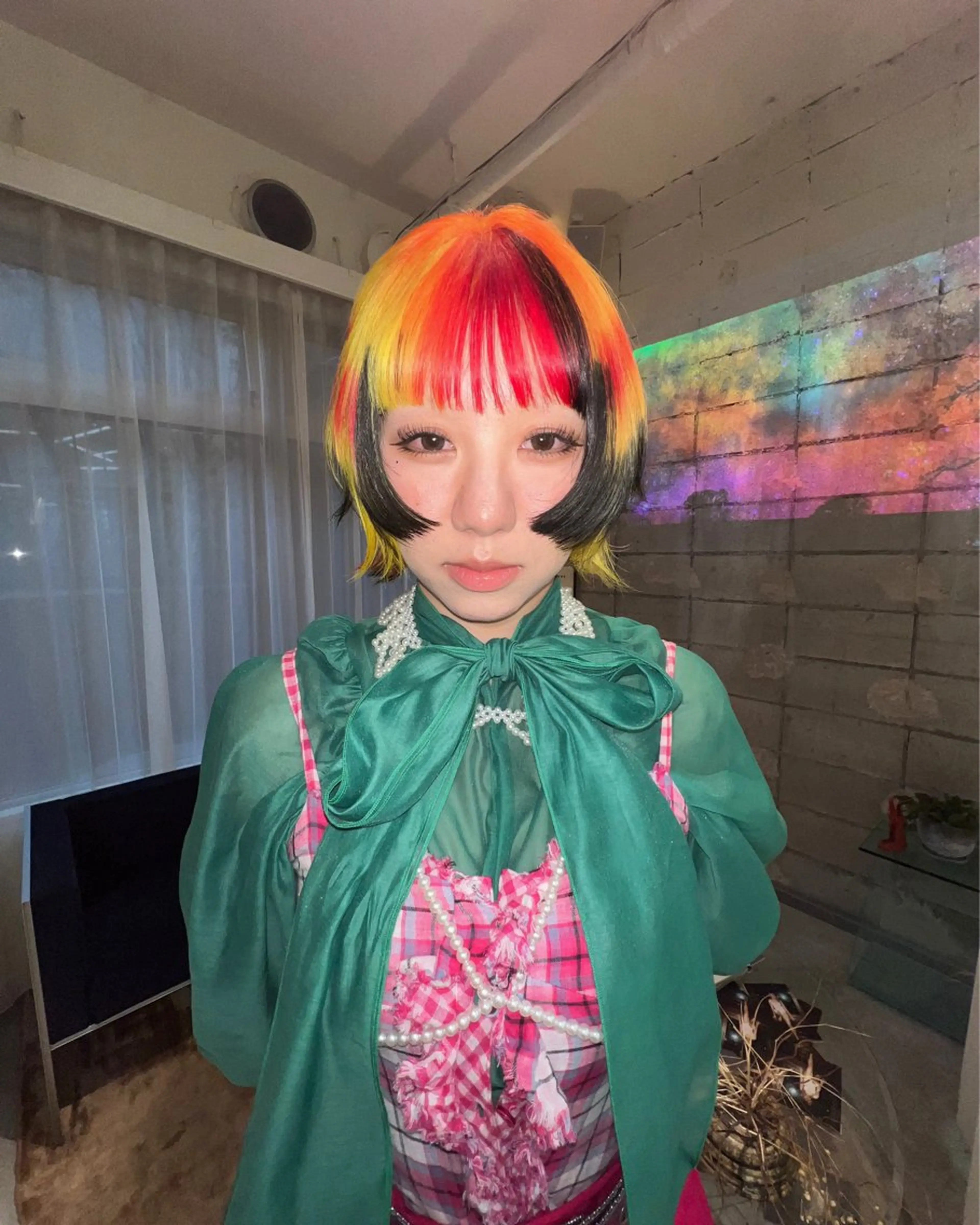 ミディアム カラー カット ヘアカラー haco＋所属・圧倒的デザイン力 店長🎨RENAのヘアスタイル