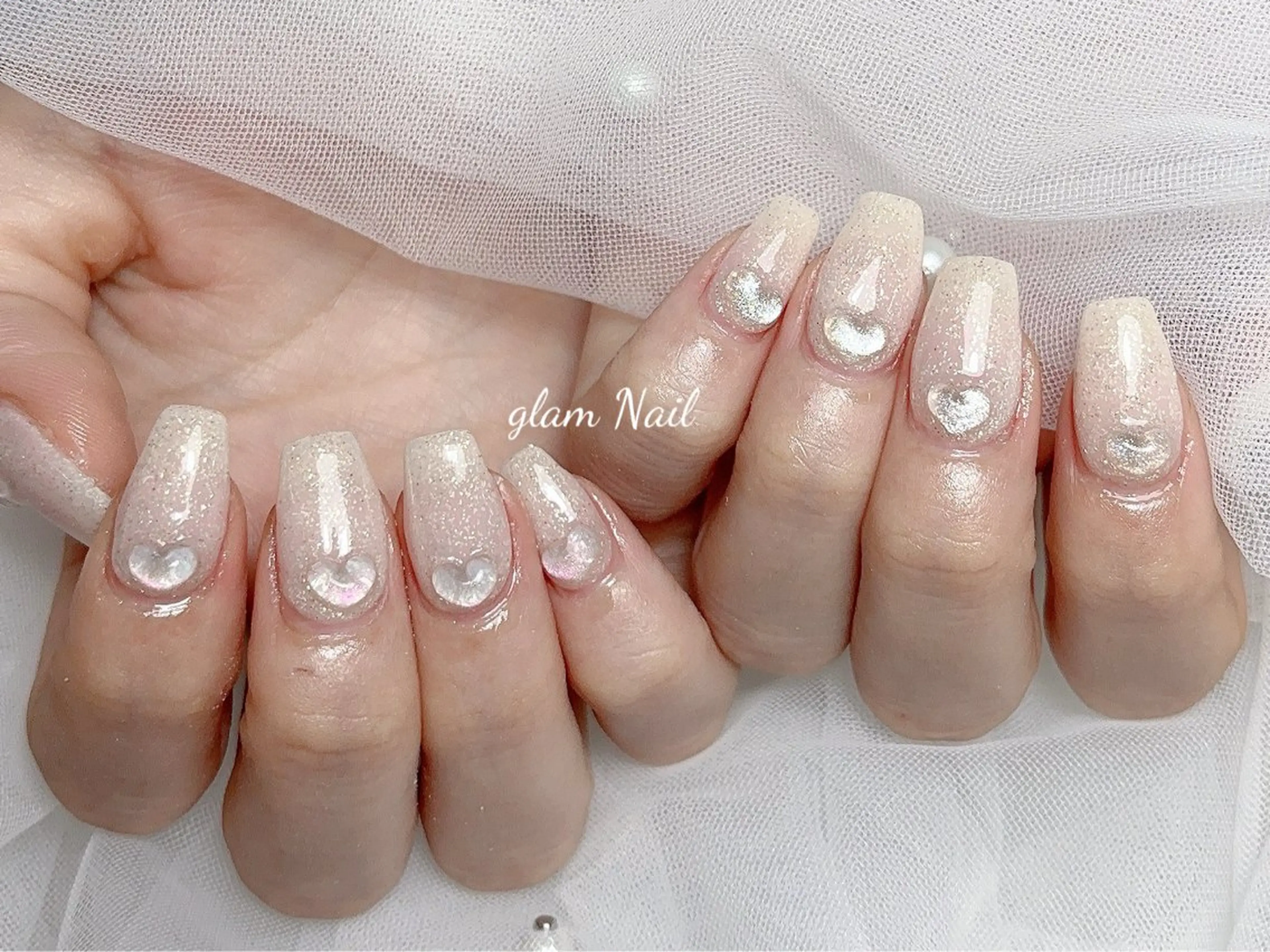 ネイル エツメ💅 長さだし🎀デザインのネイルデザイン