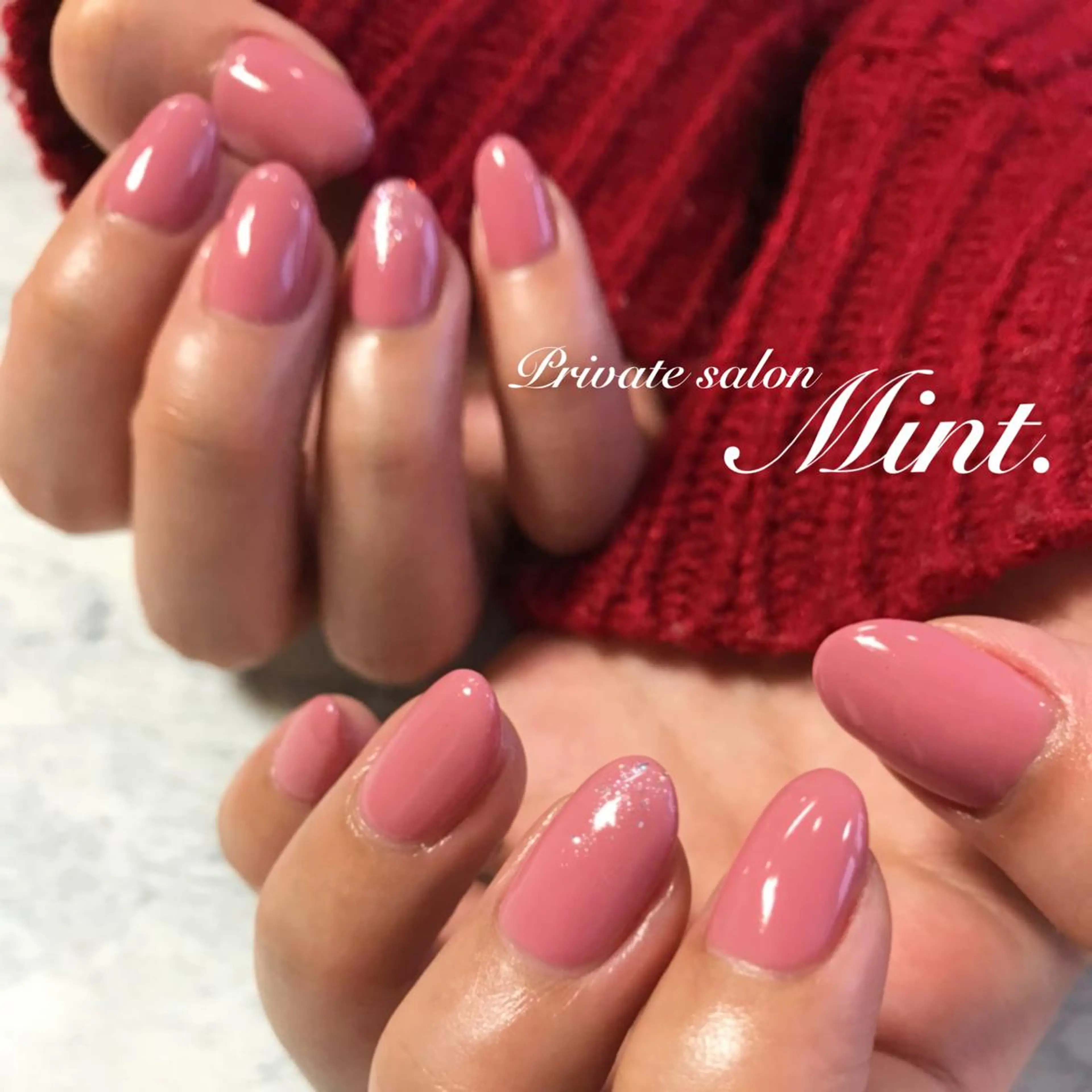 ショート ネイル ジェルネイル ワンカラーネイル ハンドネイル Mint. nailのネイルデザイン