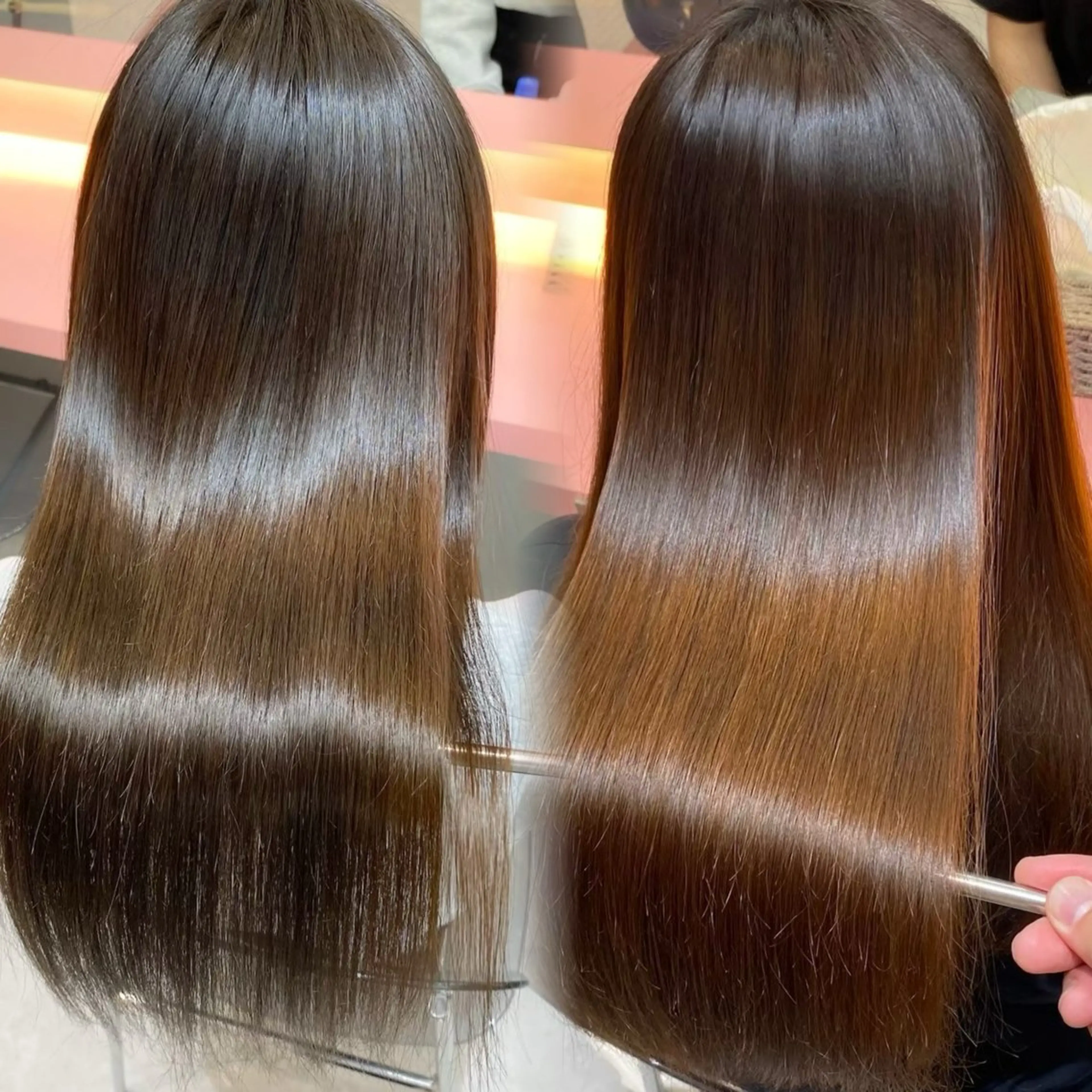 セミロング カラー カット ヘアカラー 縮毛矯正 トリートメント 銀座/韓国レイヤー髪 質改善/RYUのヘアスタイル