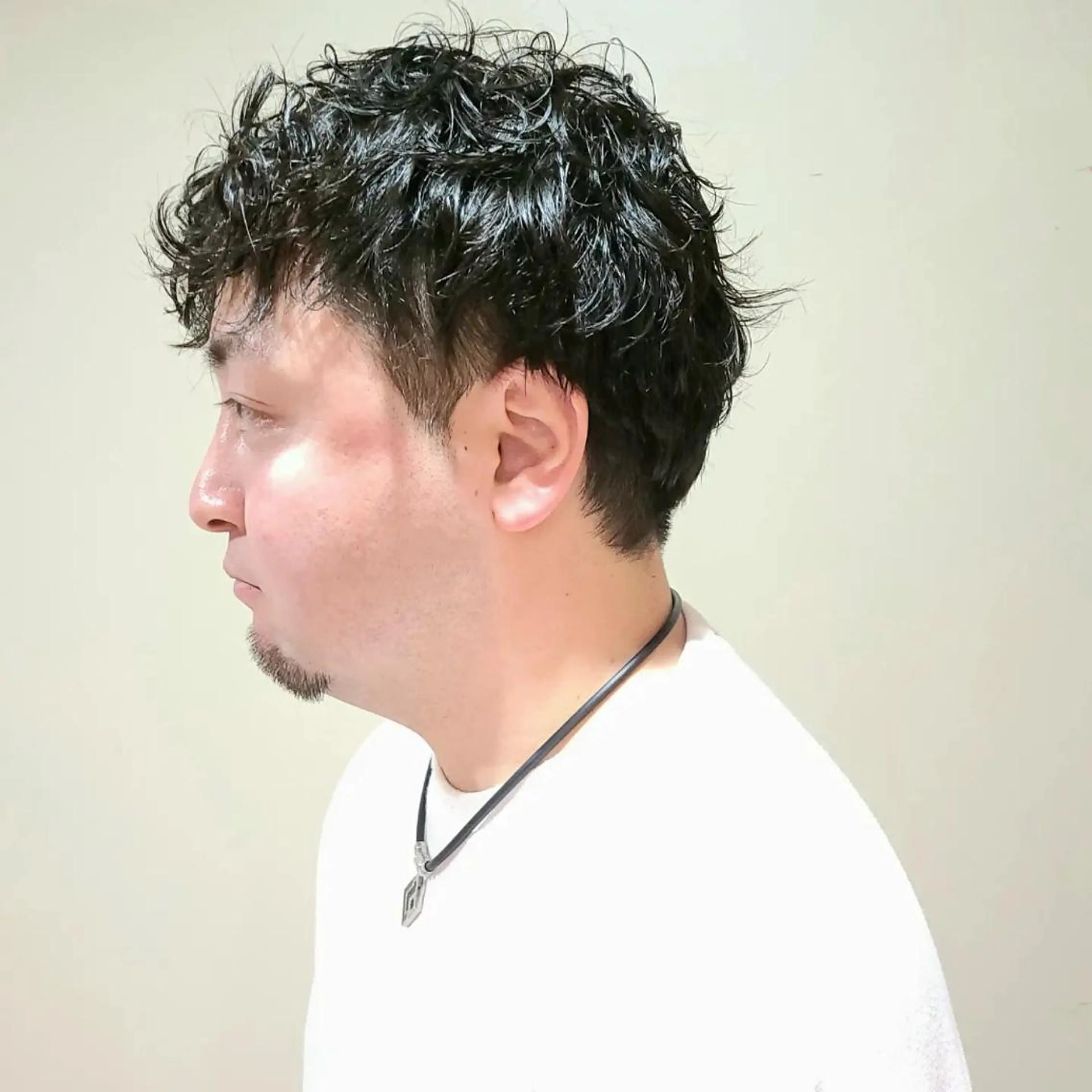 ミディアム 奈良 慎司のヘアスタイル