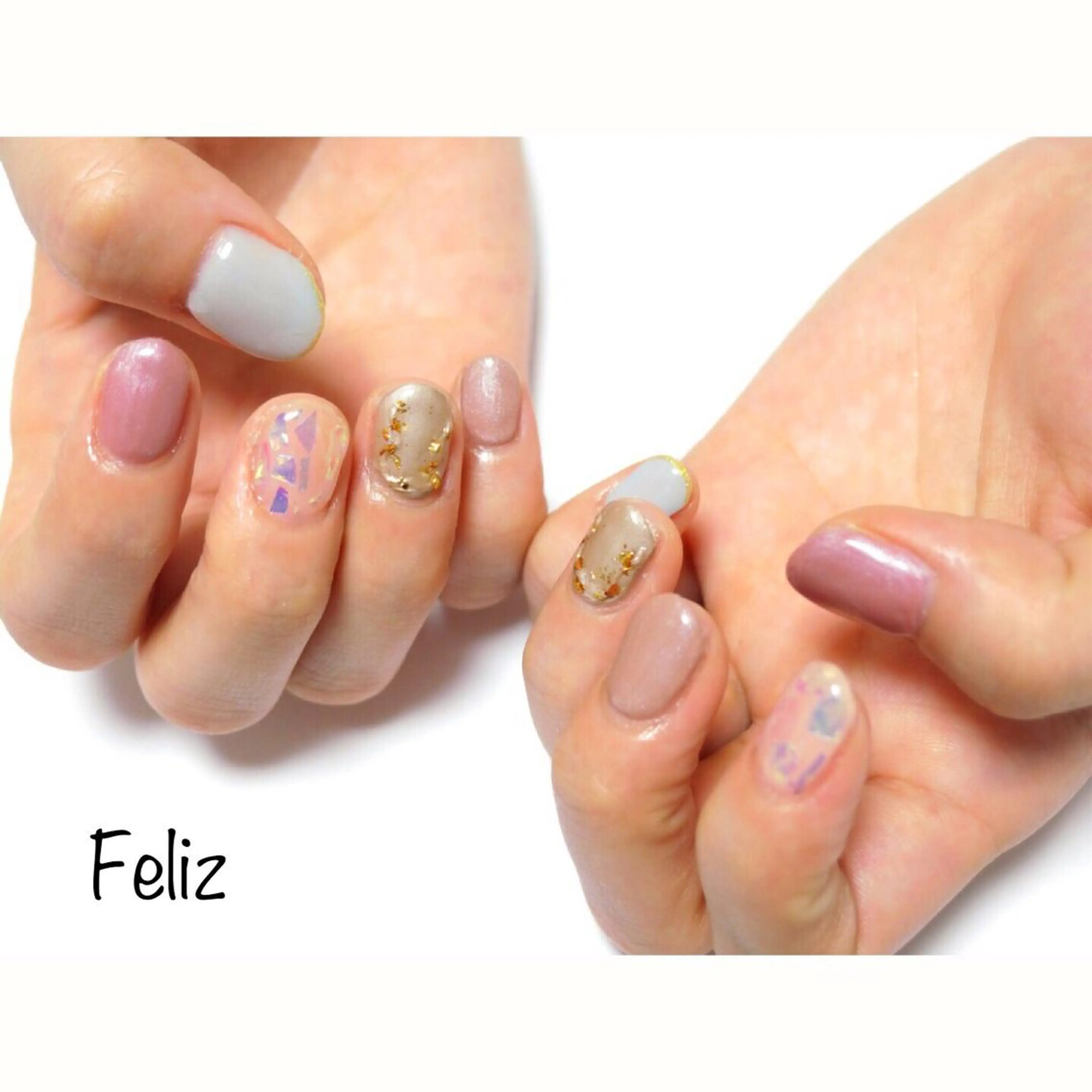 ネイル 痛ネイル/ワンホン/ フィルイン/長さだしのネイルデザイン