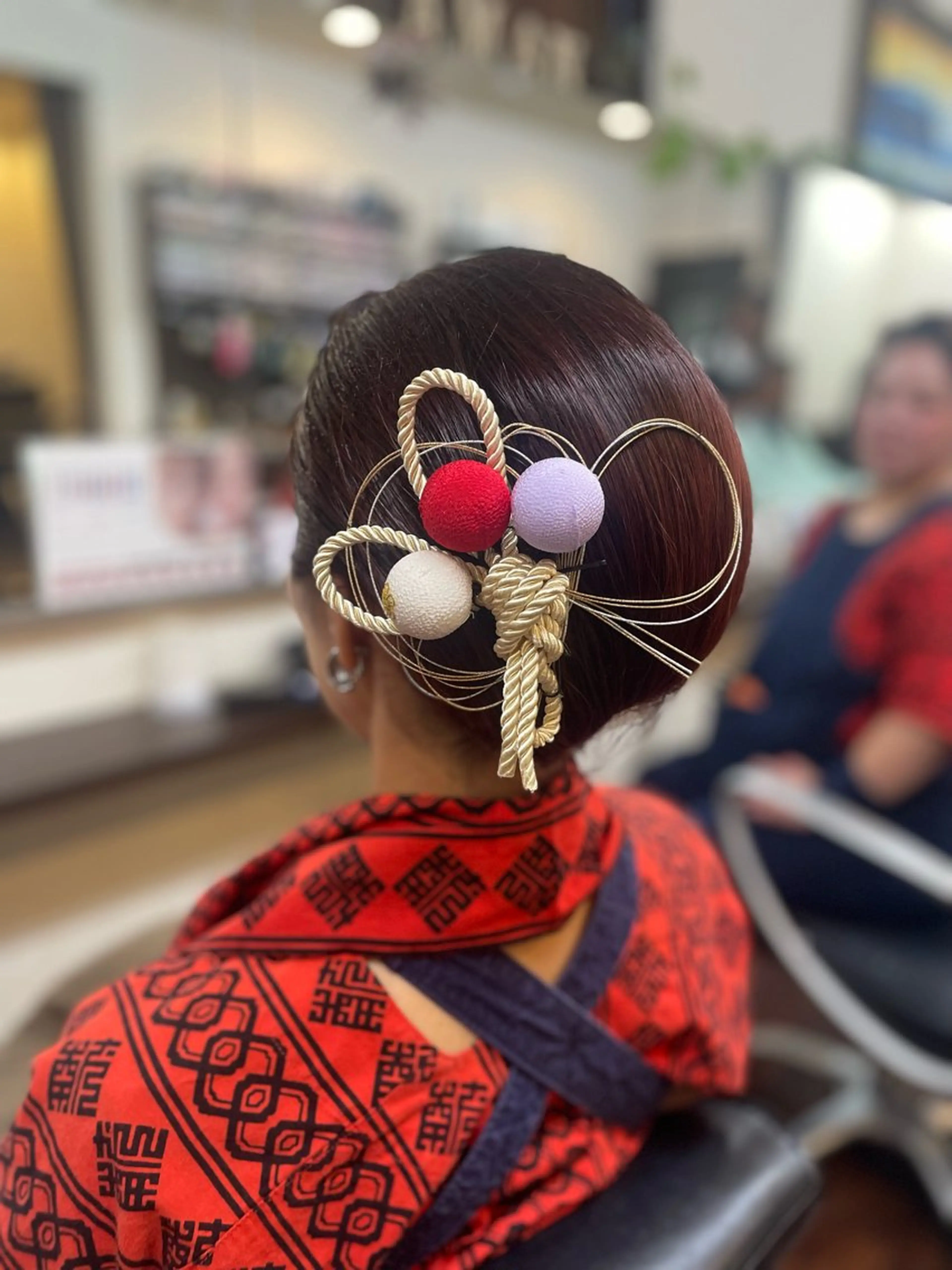 お祭りヘアセットの写真