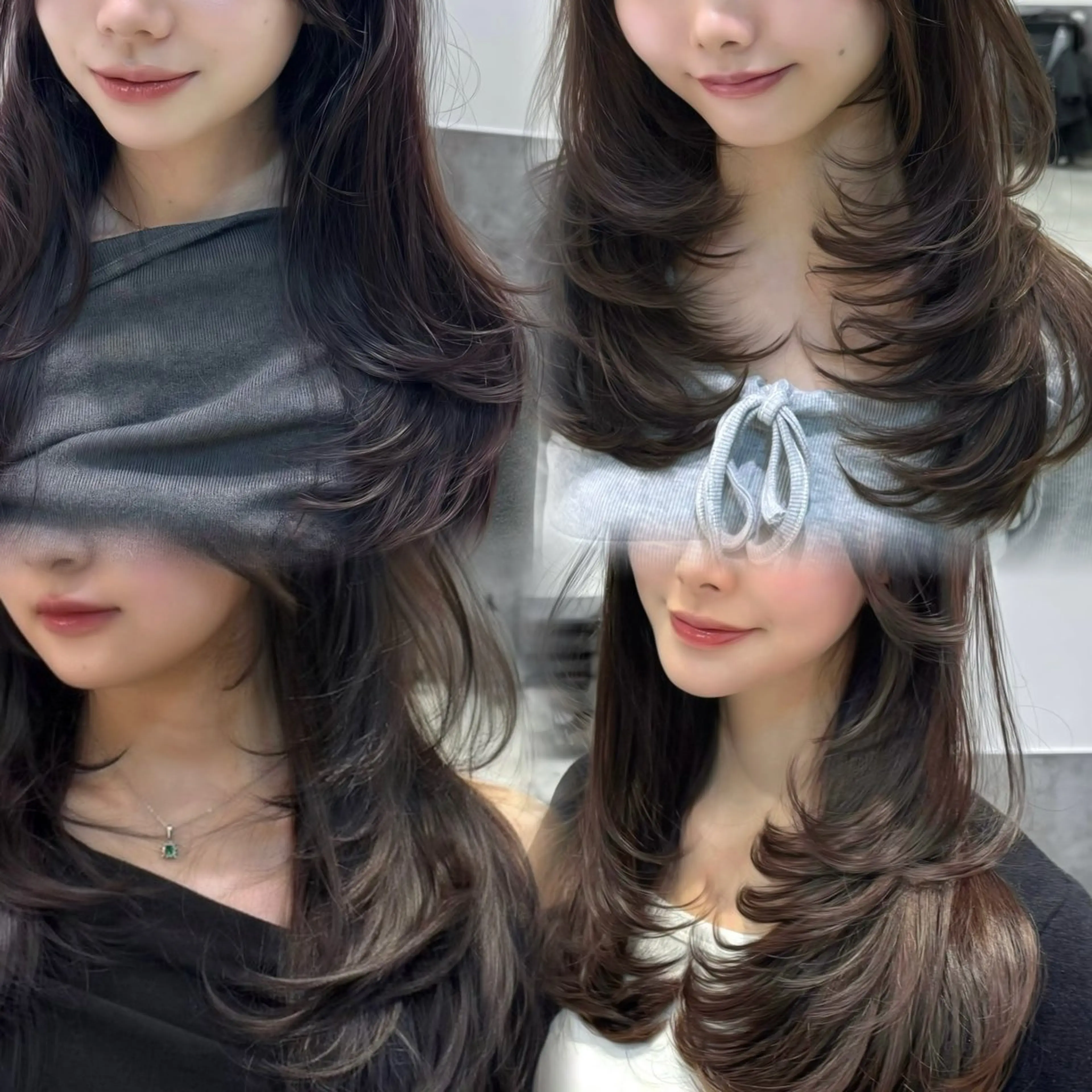 ロング カラー レイヤーカット カット ヘアカラー トリートメント GO TODAY 原宿Verno店所属・韓国風レイヤー/顔周 り×透明感/きょうのヘアスタイル