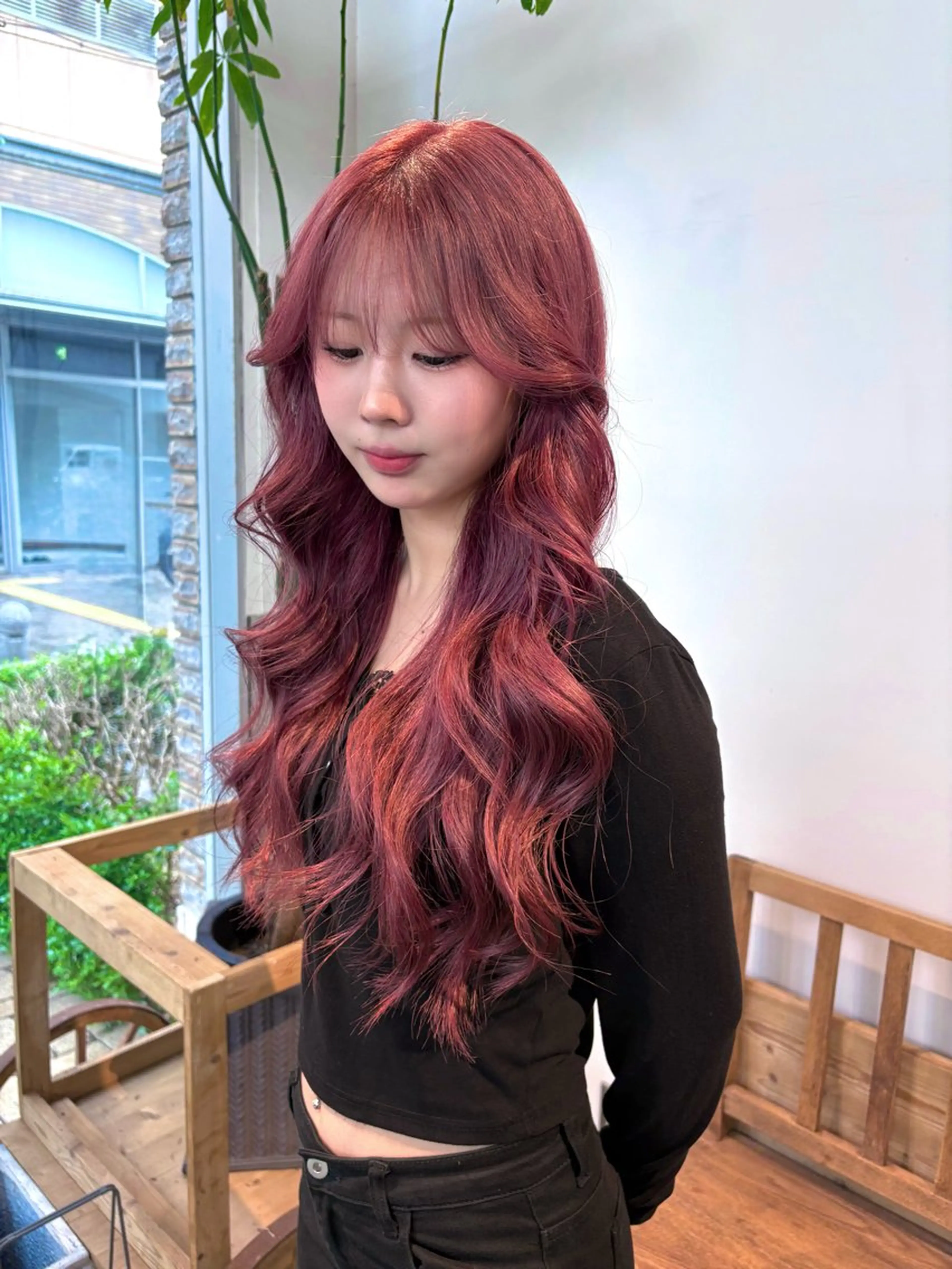 ロング ヘアカラー トリートメント Fev YUZUのヘアスタイル