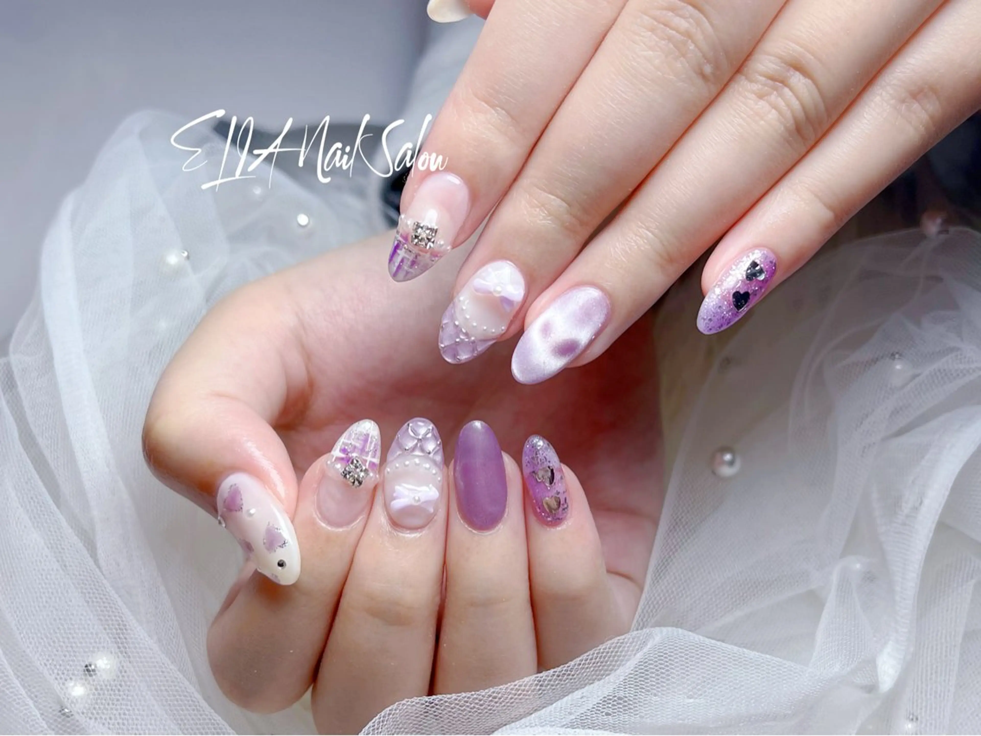 ミディアム ハンドネイル ELIA【エリア】 nailsalonのネイルデザイン
