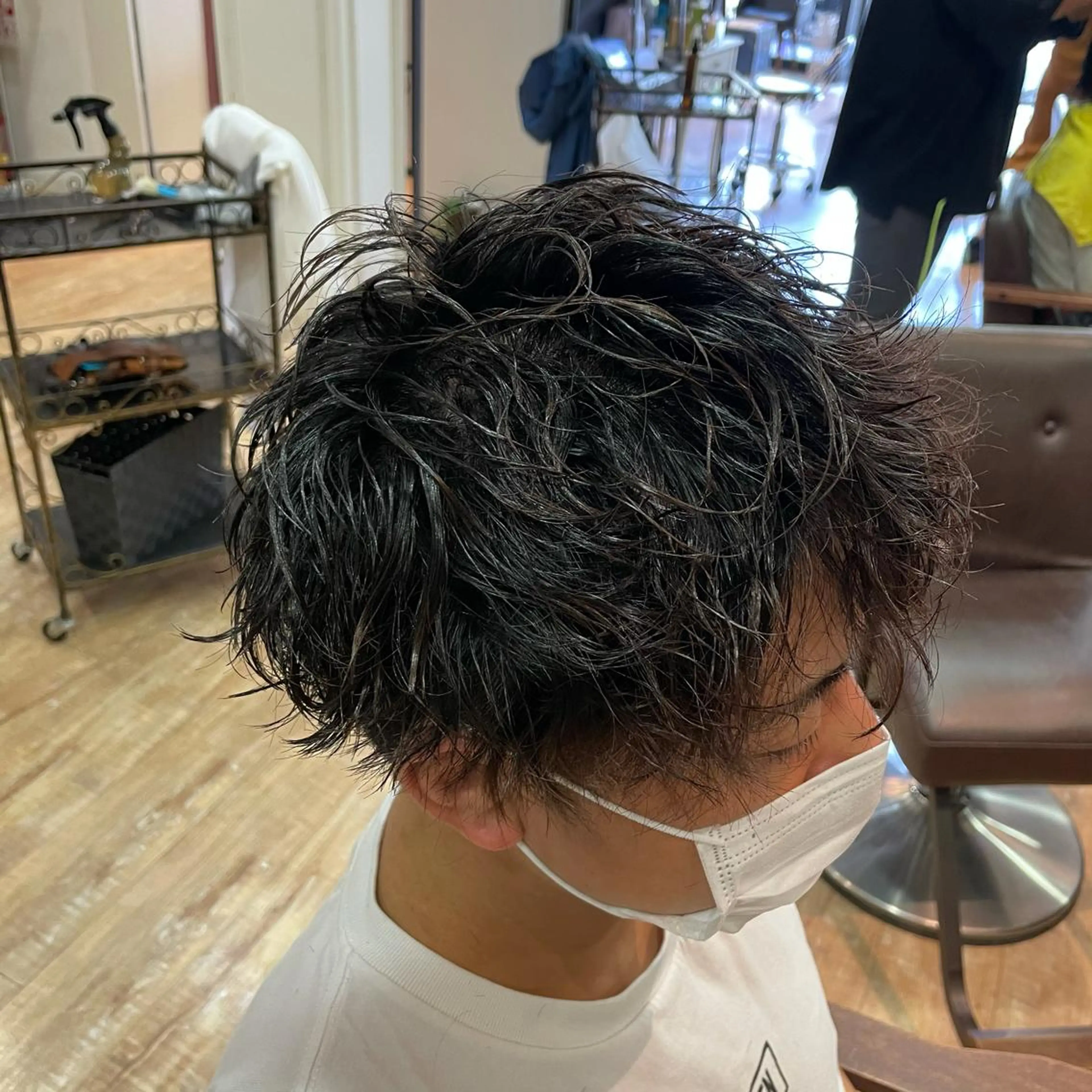 ショート パーマ メンズ メンズパーマ 大阪長居🌱野見山 卓也のヘアスタイル