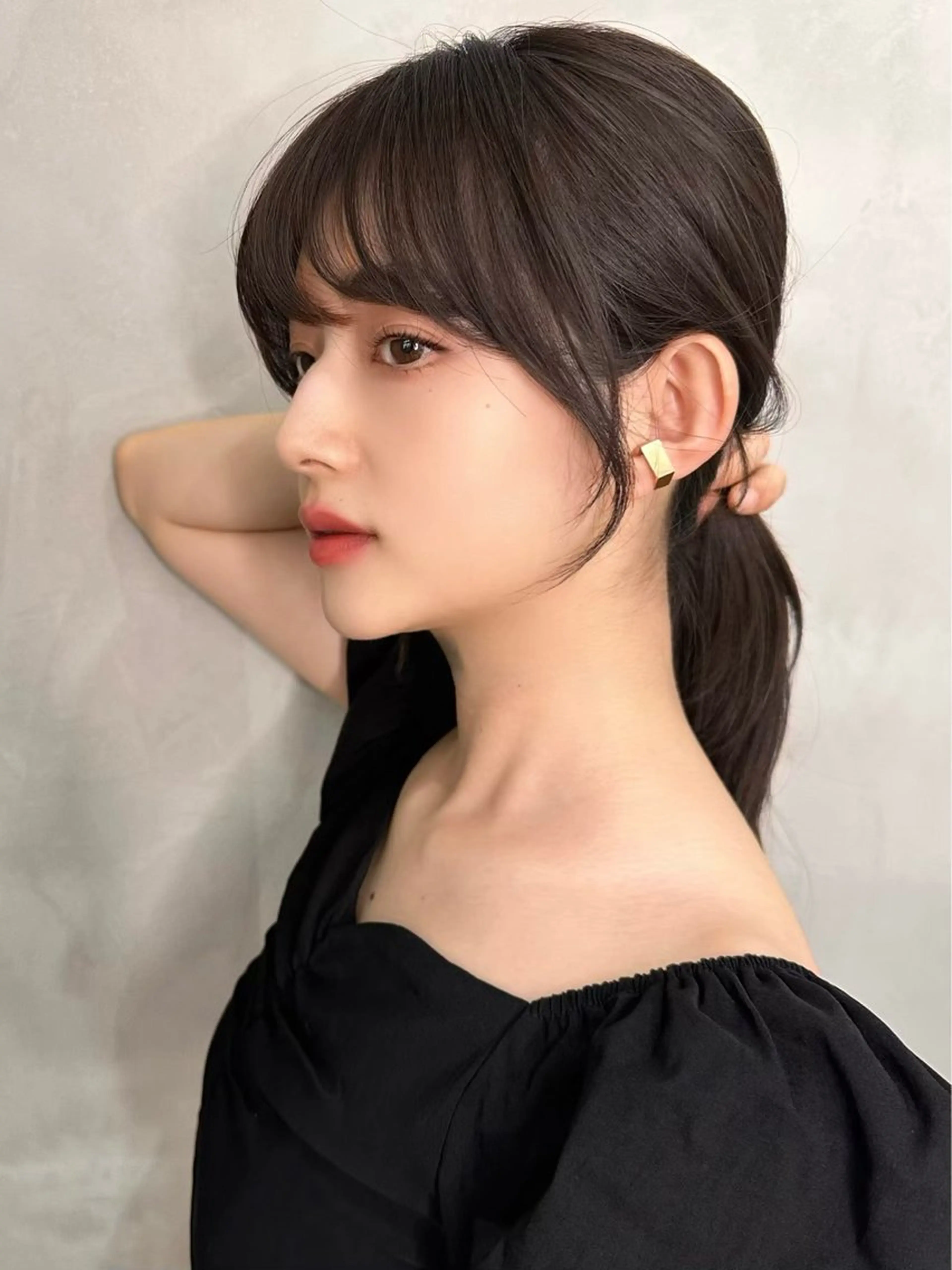 ロング カラー ヘアアレンジ ボブ 顔周りカット 韓国風ヘア レイヤーカット ショート特化/ 似合わせカット/高津のヘアスタイル