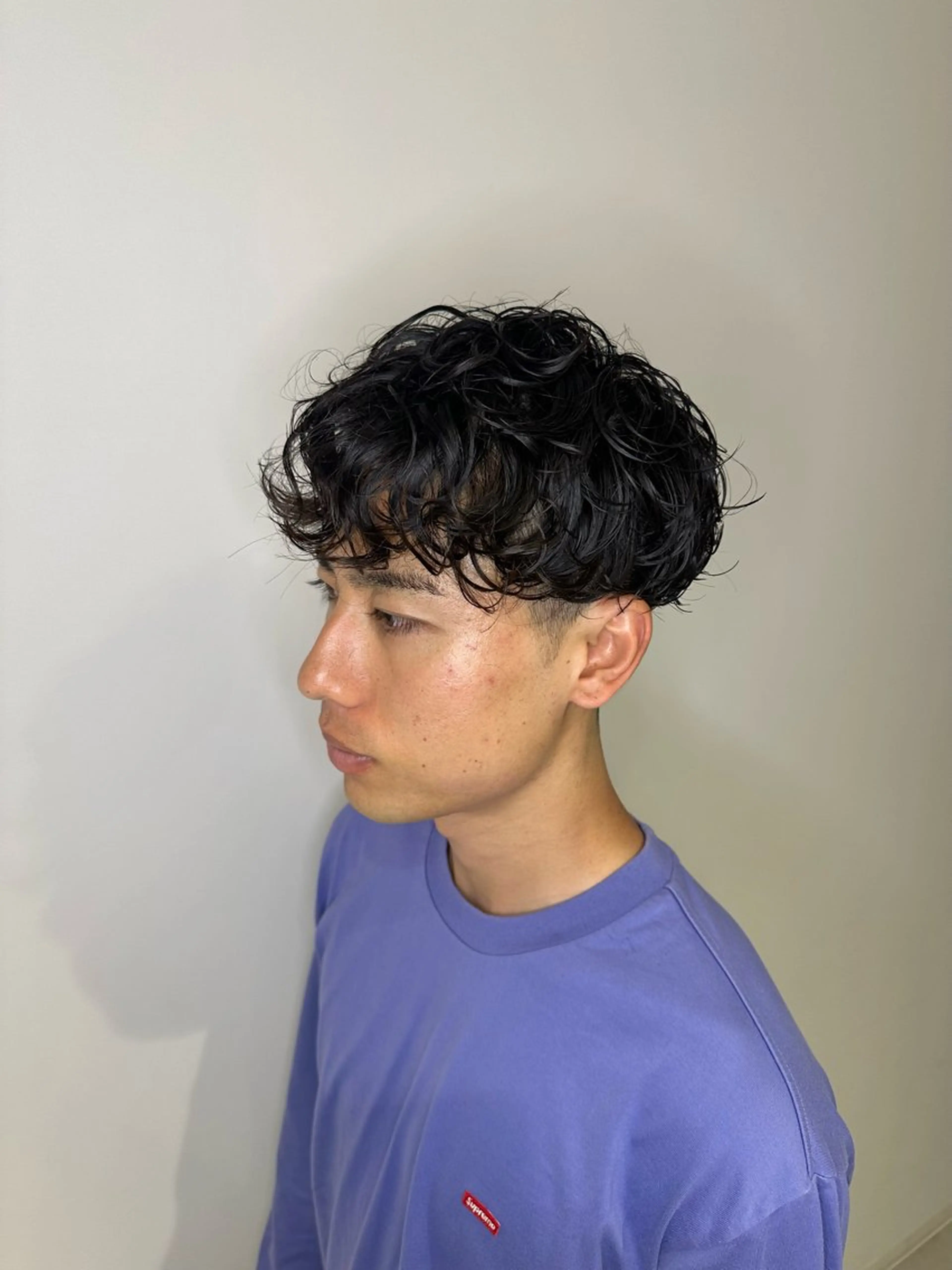 ショート パーマ メンズ スペインカール メンズパーマ達人/ フェード/イツキのヘアスタイル