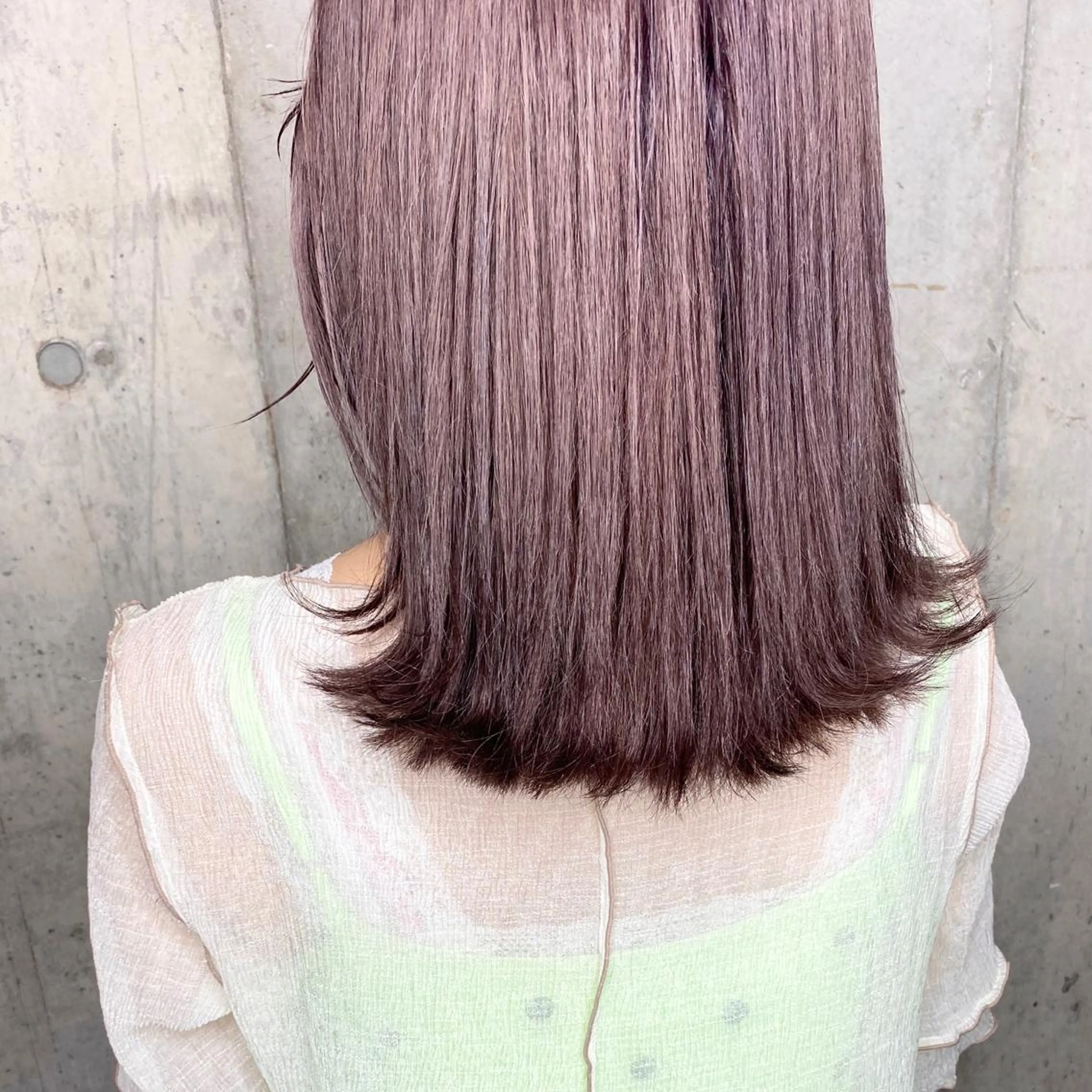 セミロング パープルカラー メンズブリーチカラー /パーマ ごーた立川のヘアスタイル