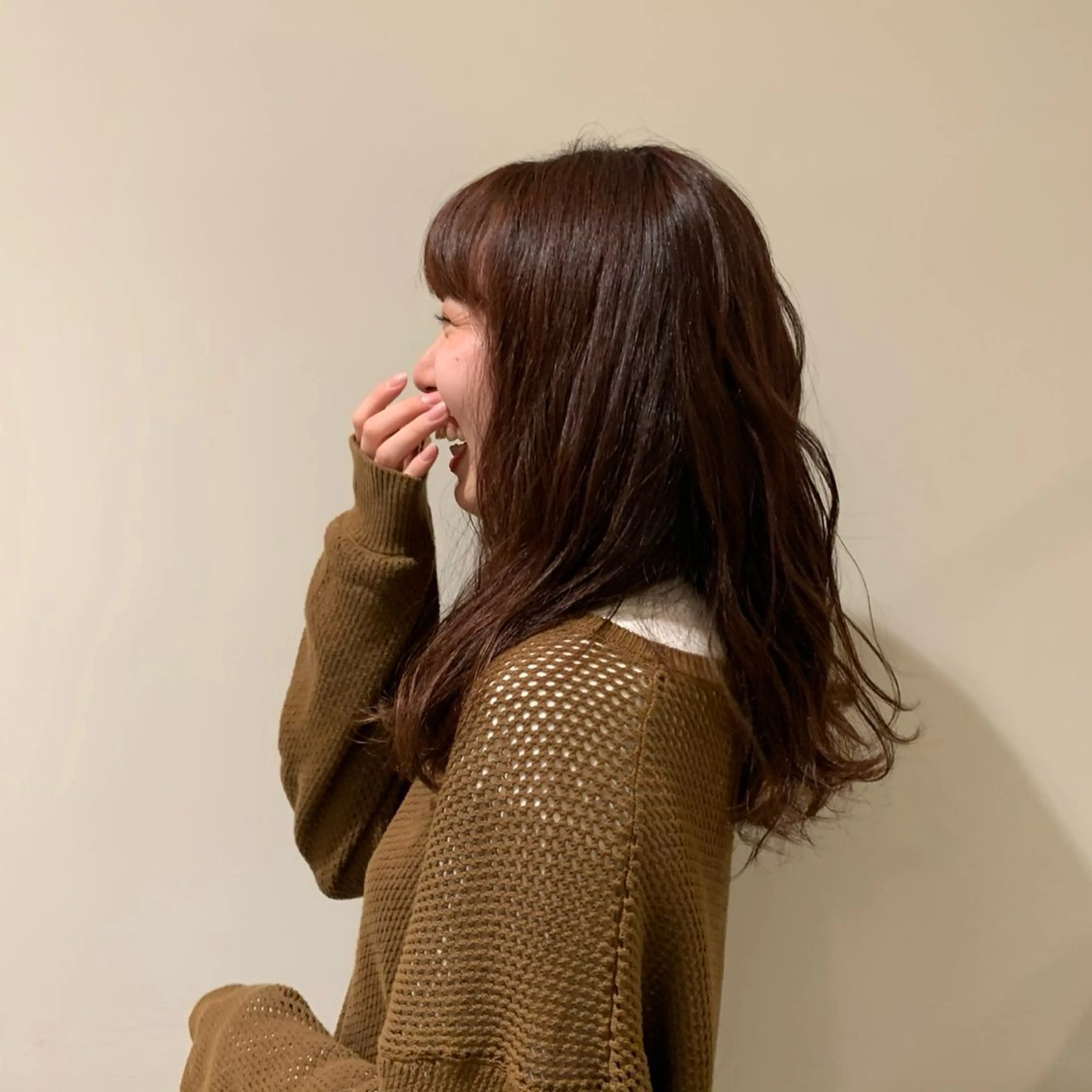 カラー ブラウンカラー マロンブラウン BELLA所属・井上 紗和のヘアスタイル