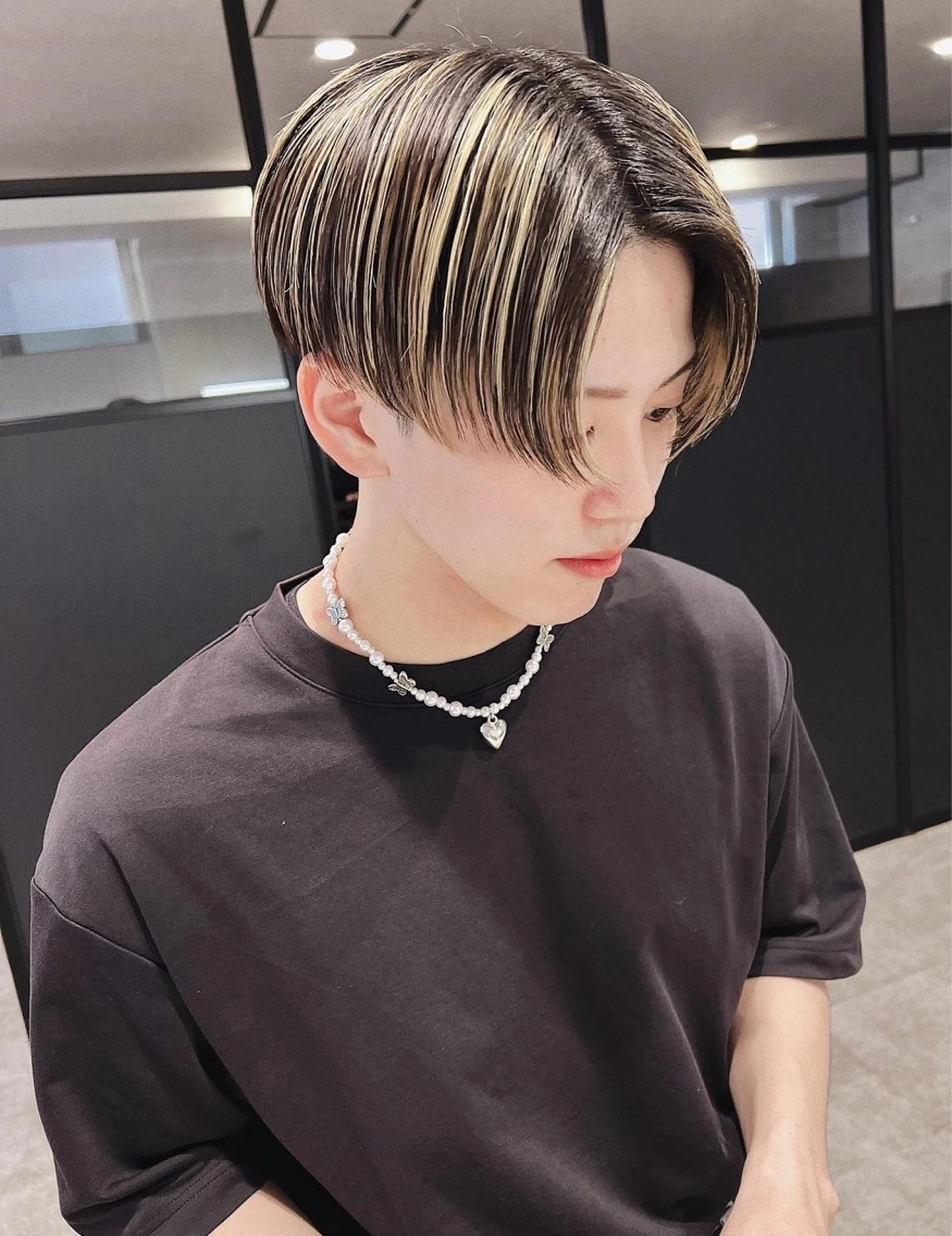ショート メンズ カット ヘアカラー トリートメント _WHITE /藤田唯生のヘアスタイル