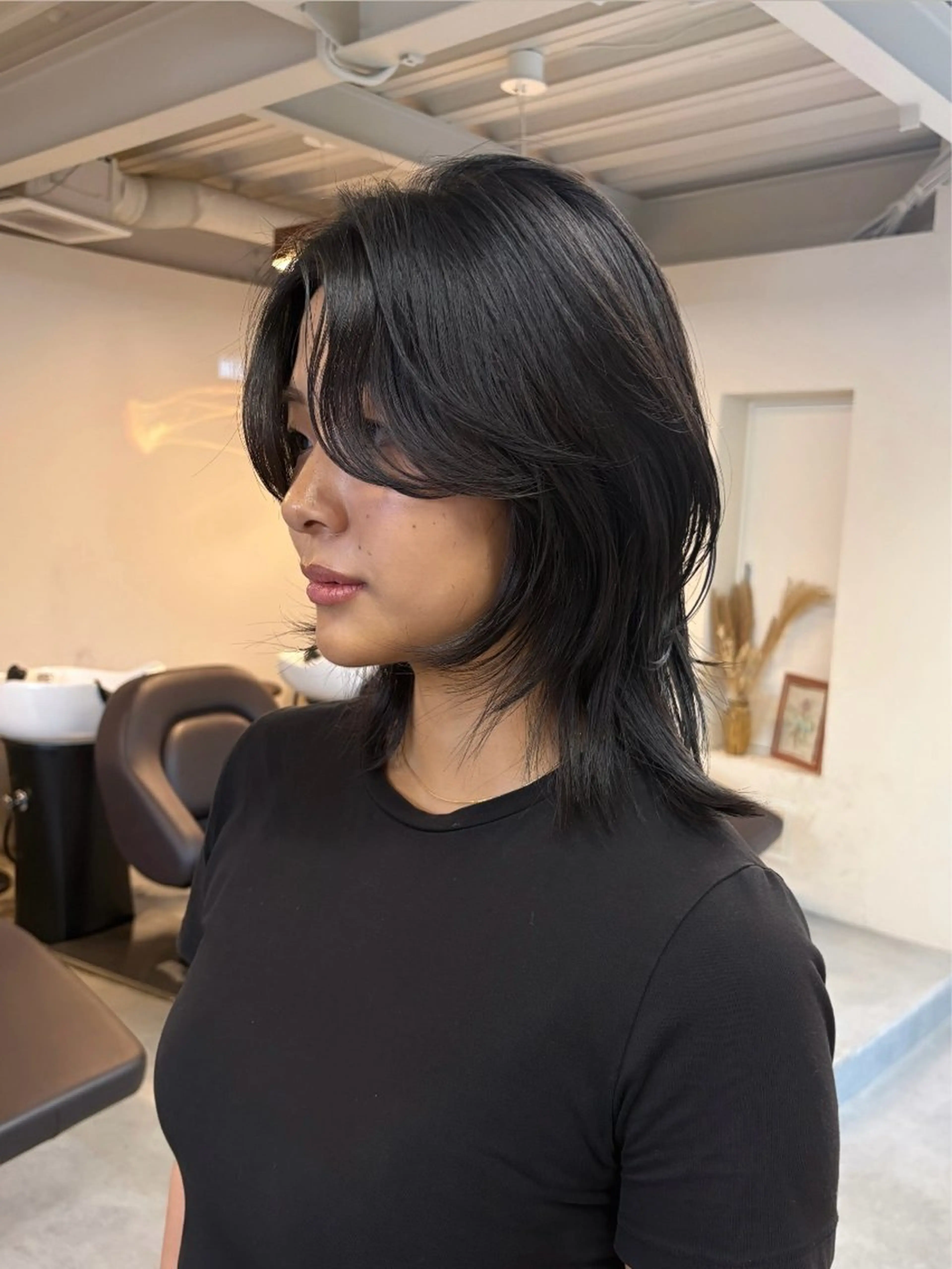 ミディアム ハッシュカット 韓国風ヘア レイヤーカット ウルフカット カット ヘアセット Masena所属・韓国風/レイヤー /ボブ🌙Namiのヘアスタイル