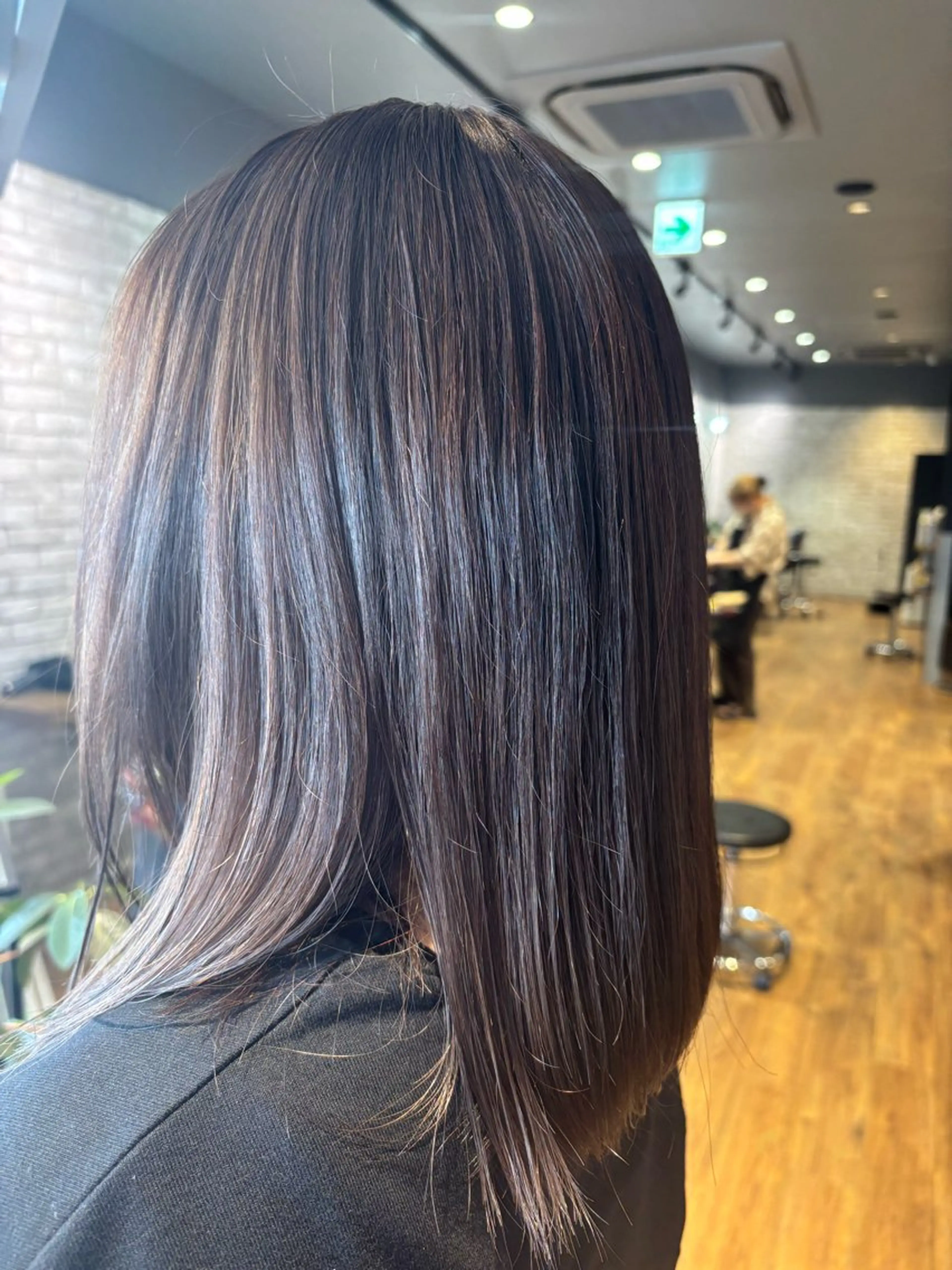 セミロング カラー ブラウンカラー ナチュラルブラウン 🎀ワンレンボブ🎀 ワンカラー　あゆみのヘアスタイル