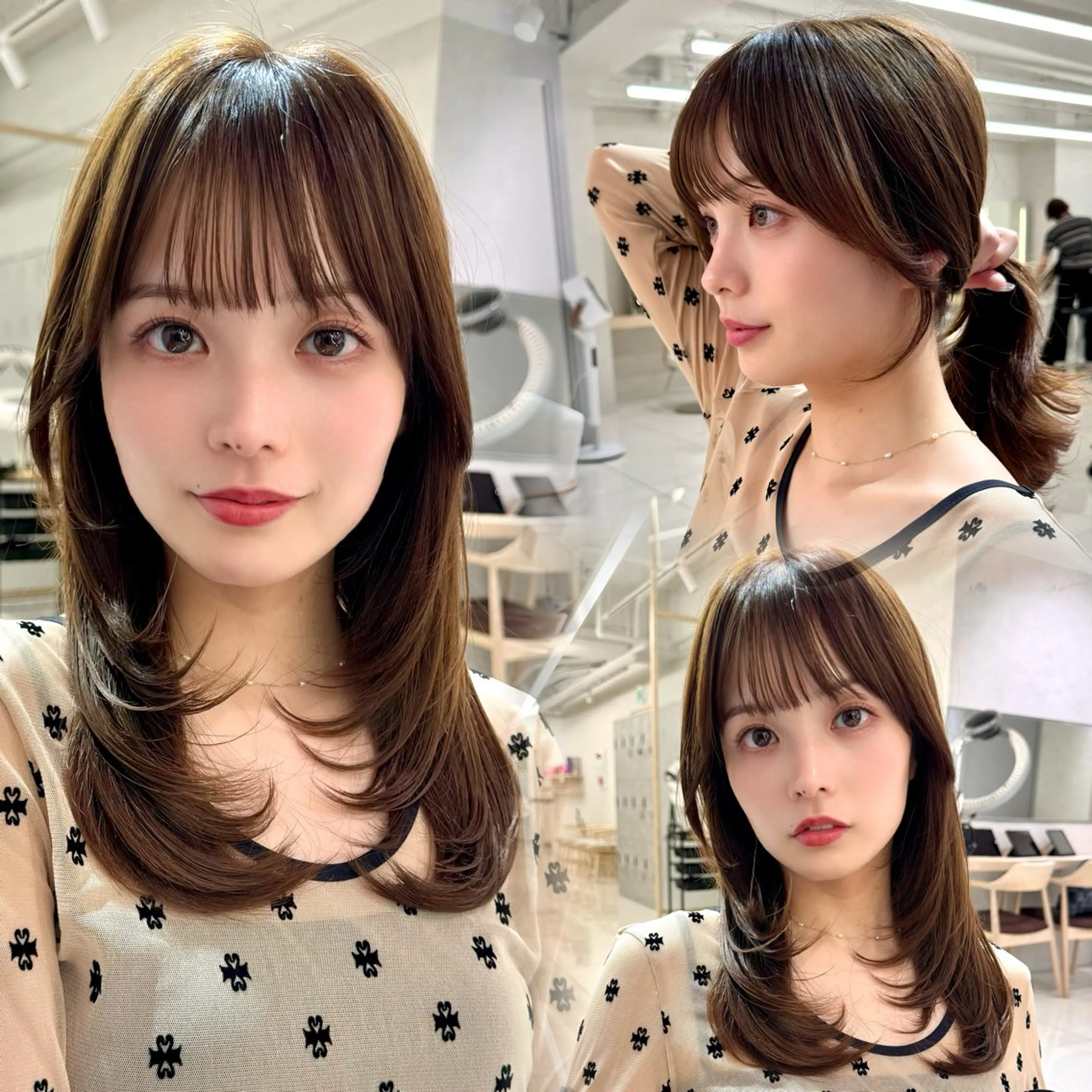 ロング カット ヘアカラー トリートメント レイヤーカット/ 韓国/しんやのヘアスタイル