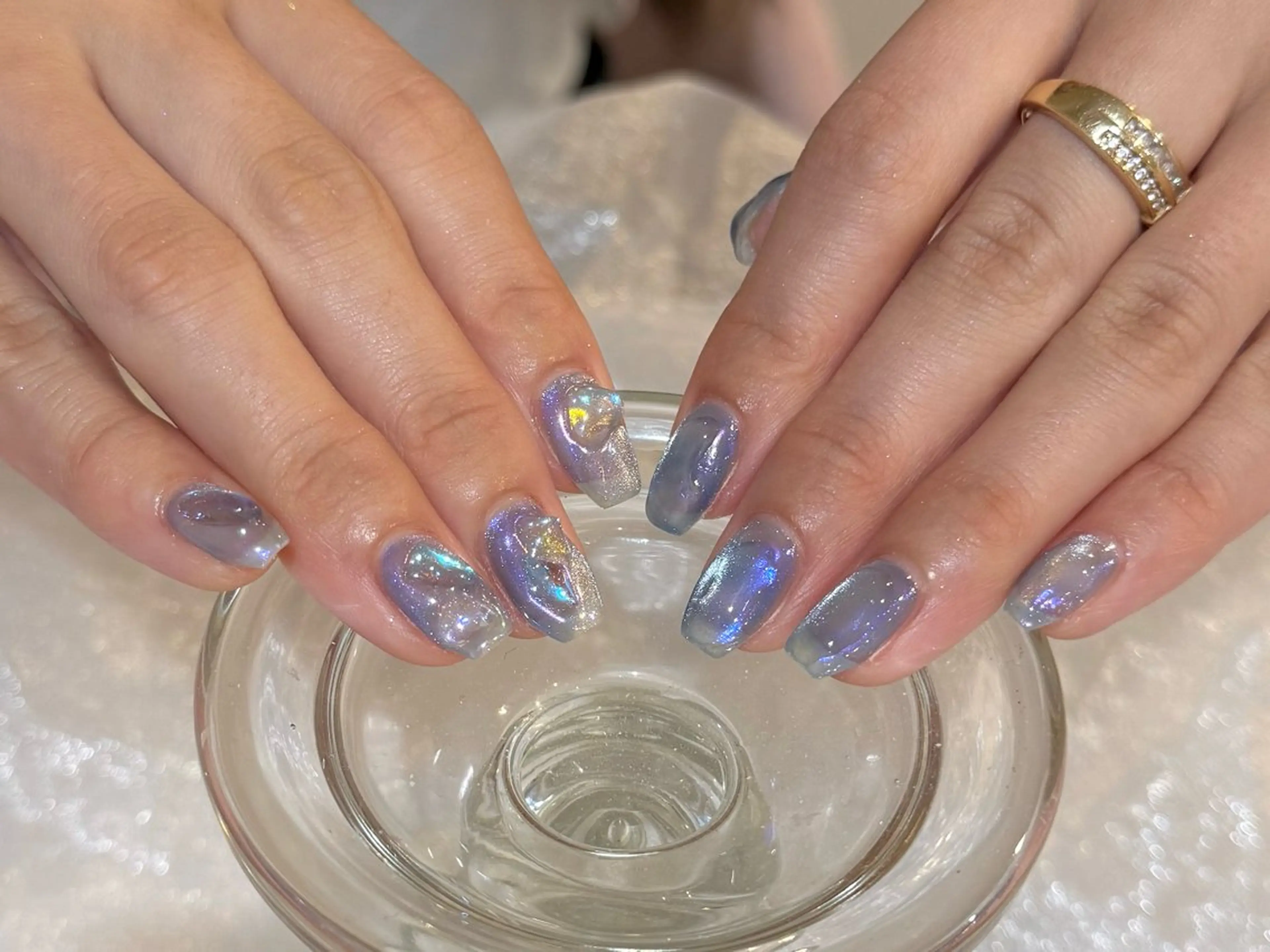 ネイル アートネイル オーロラネイル チークネイル フットネイル ジェルネイル ハンドネイル amiLe 🎀yuunaのネイルデザイン