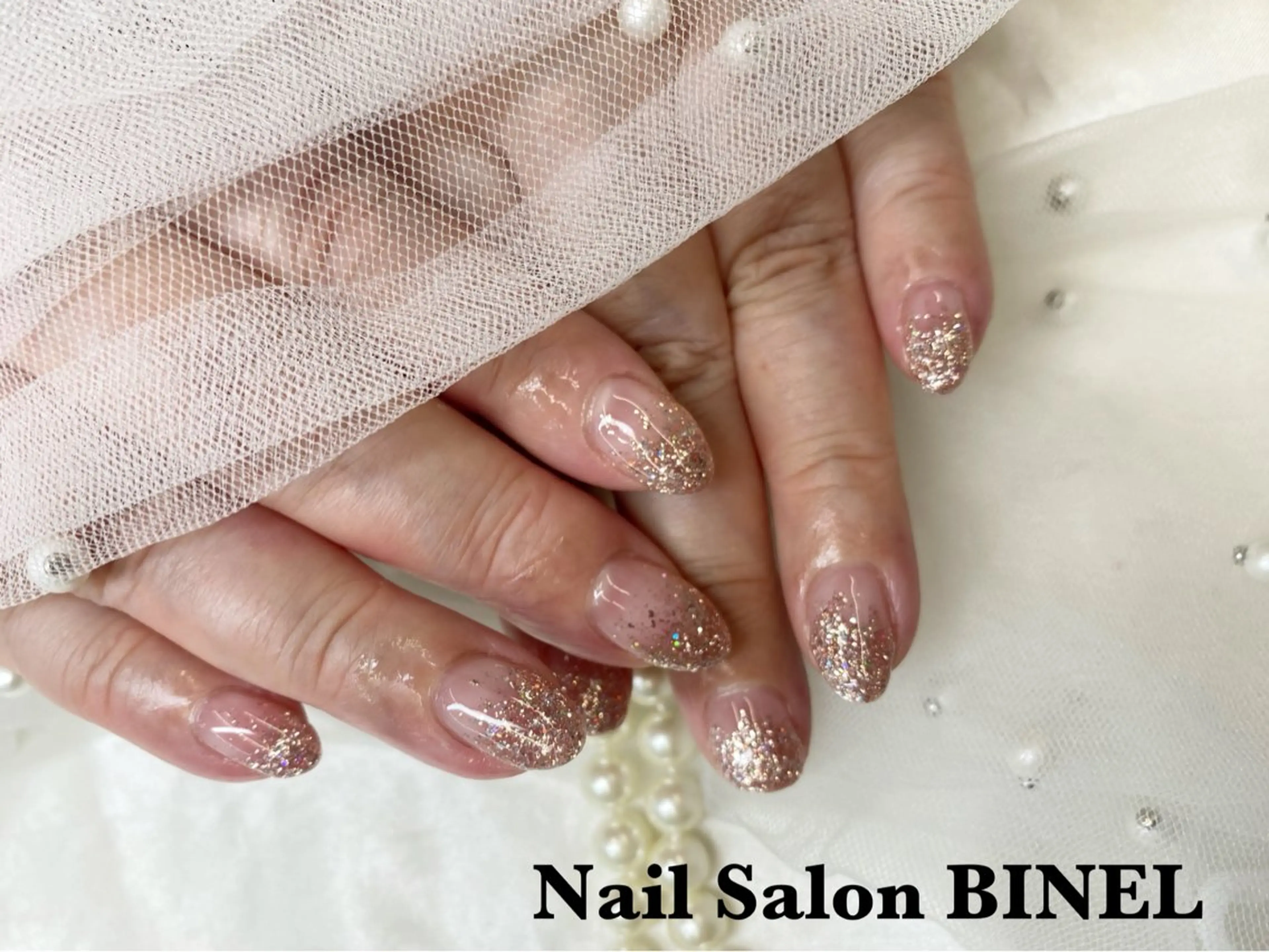 ネイル グラデーション ラメ(グリッター) ラメグラデーション ハンドネイル H. Yuukaのネイルデザイン