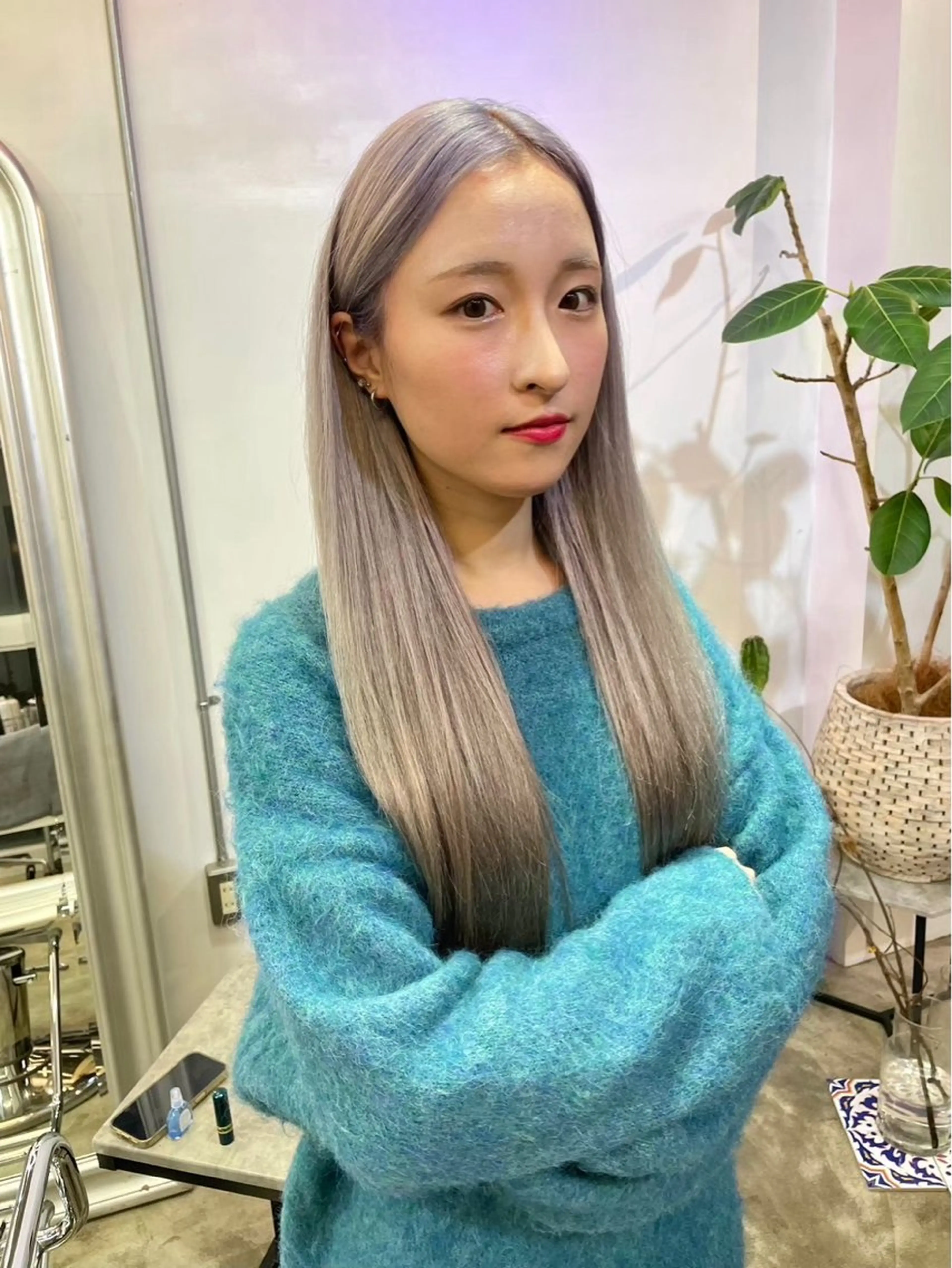 ロング カラー ヘアカラー ness ネスのヘアスタイル