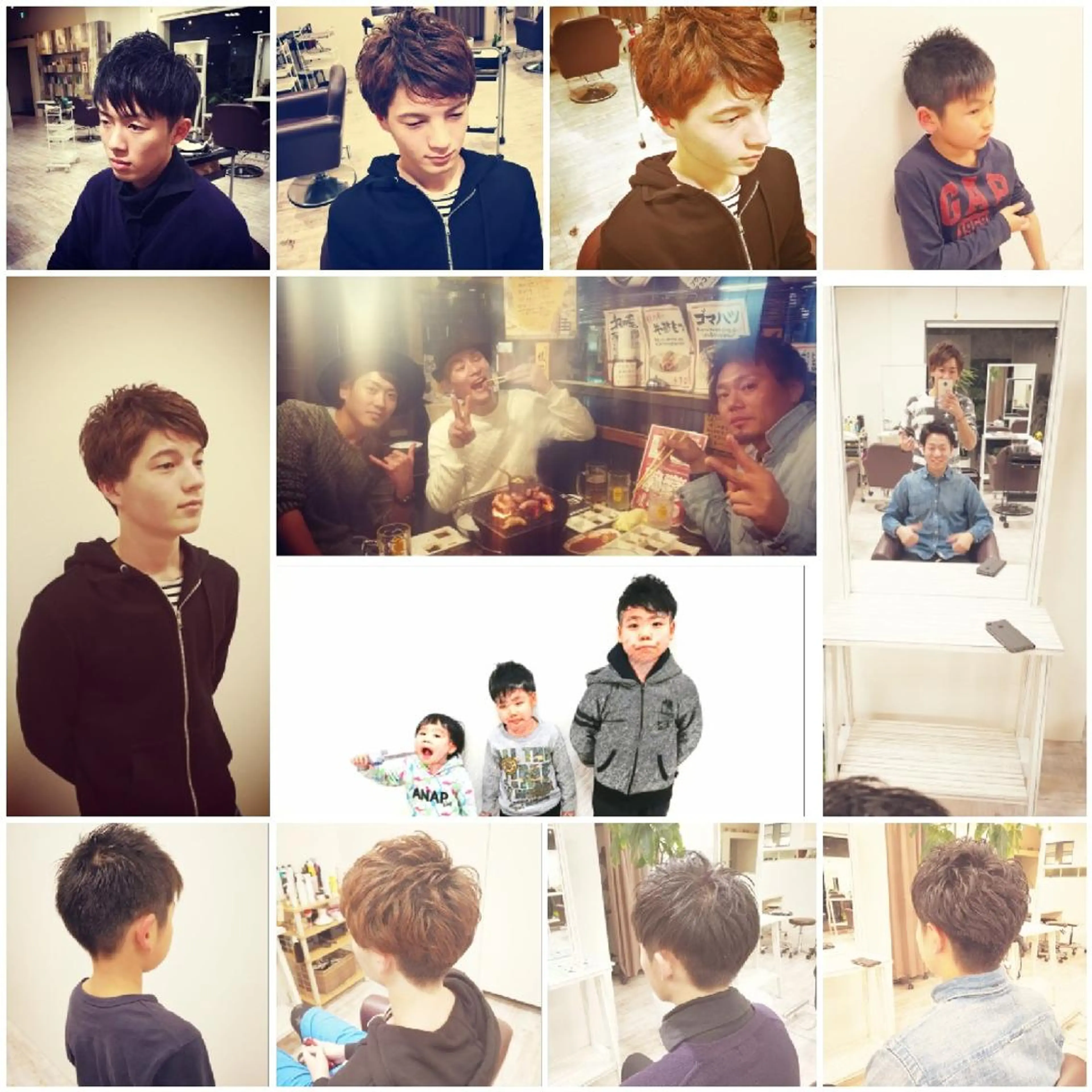 ショート カラー パーマ メンズ キッズ Aile所属・酸性ストレート／カラ ー/山下高明のヘアスタイル