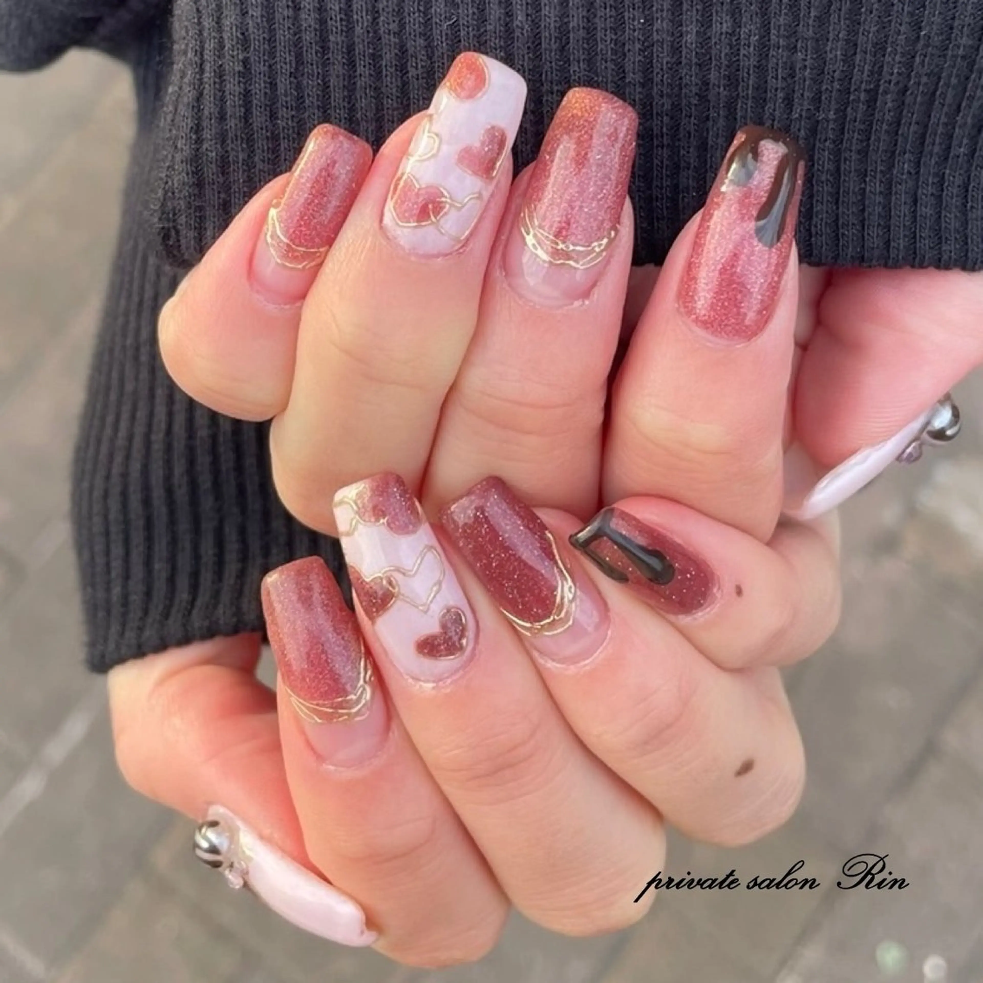 ネイル バレンタイン private salon Rinのネイルデザイン