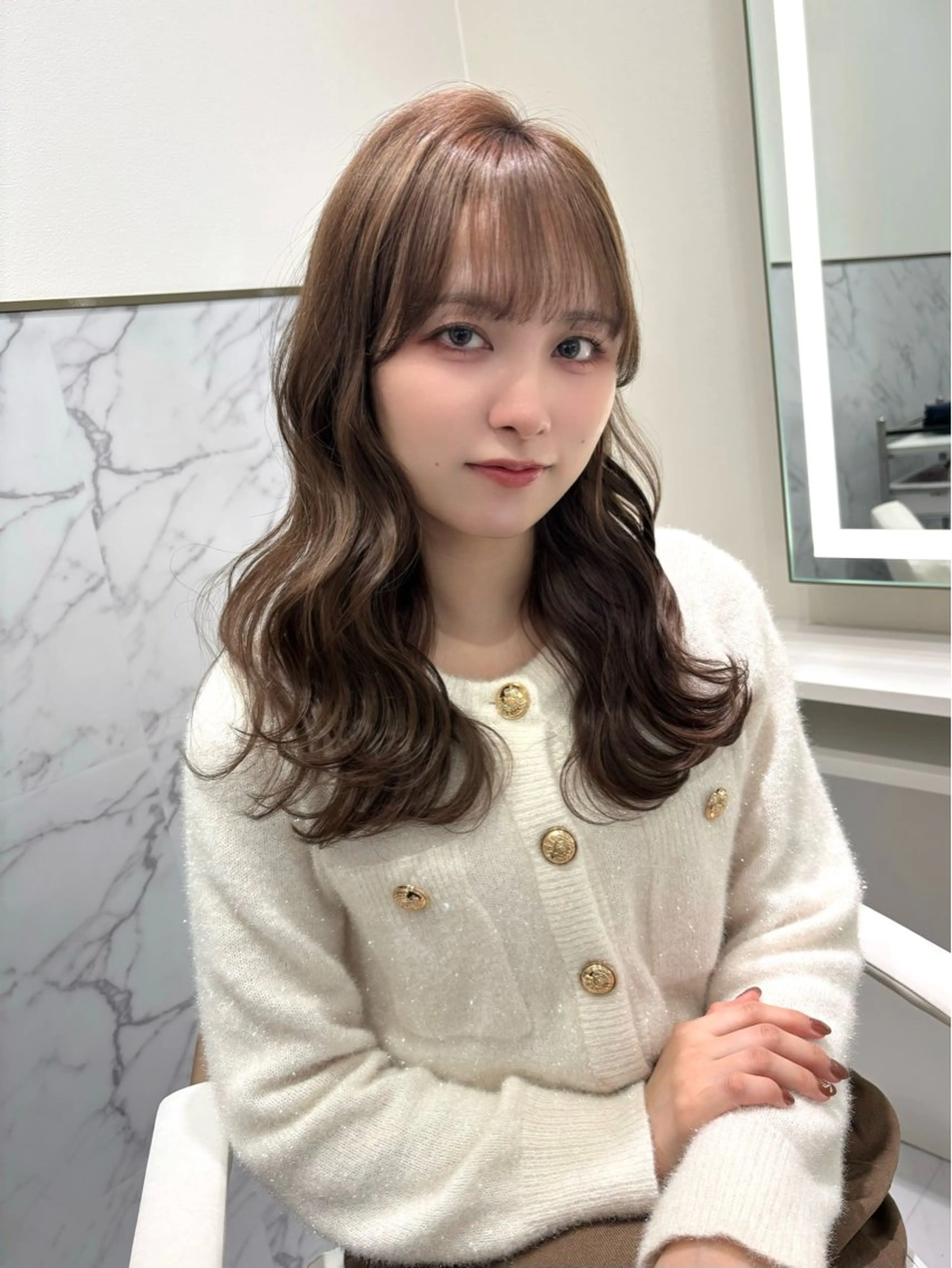 ロング カラー ロング カット ヘアカラー トリートメント ParveMix 🐾鳥取彩花のヘアスタイル