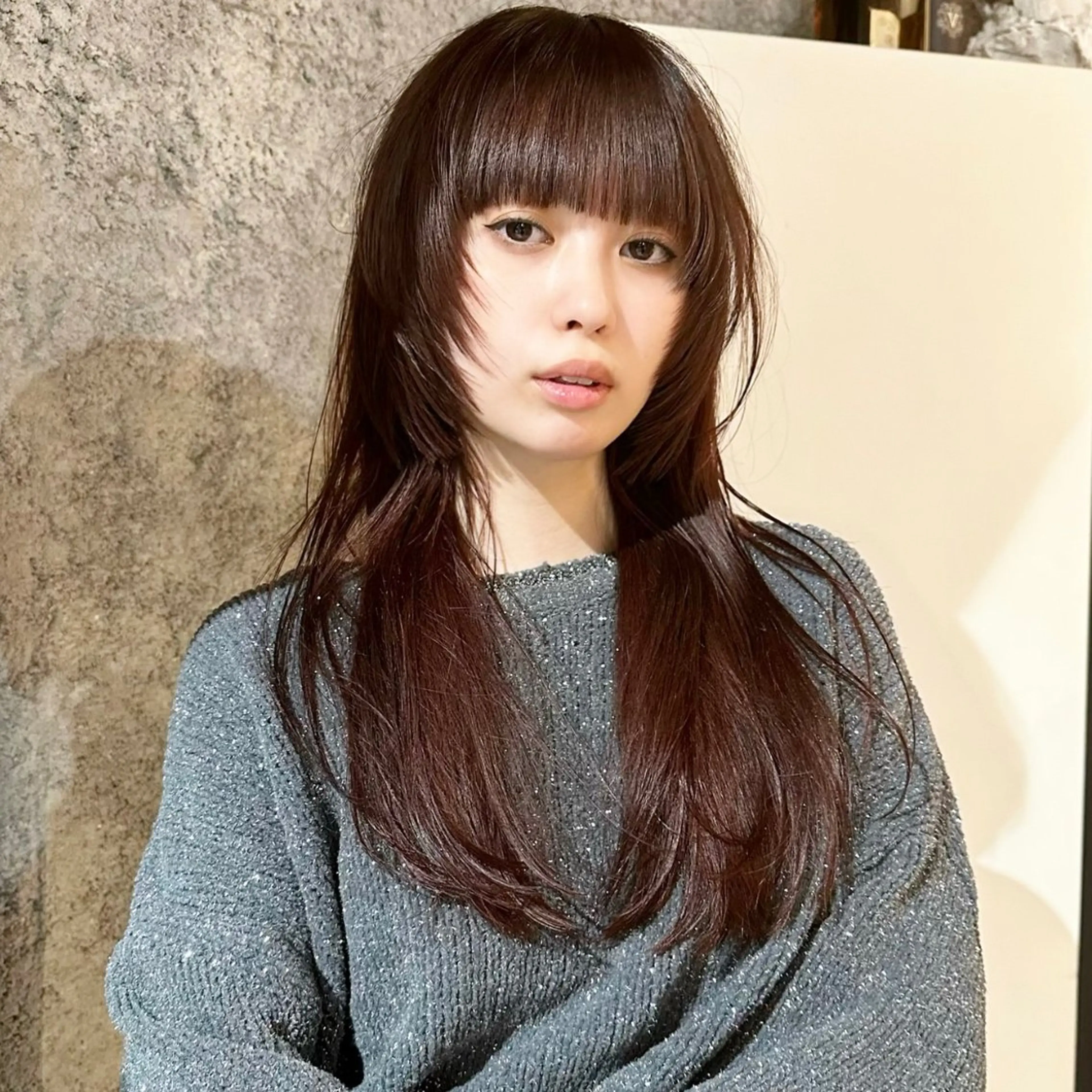 ロング 顔まわりレイヤー レイヤーカット カット bloc japon所属・ﾌﾞﾚｲｽﾞ˚✧₊⁎ ﾚｲﾔｰToriのヘアスタイル