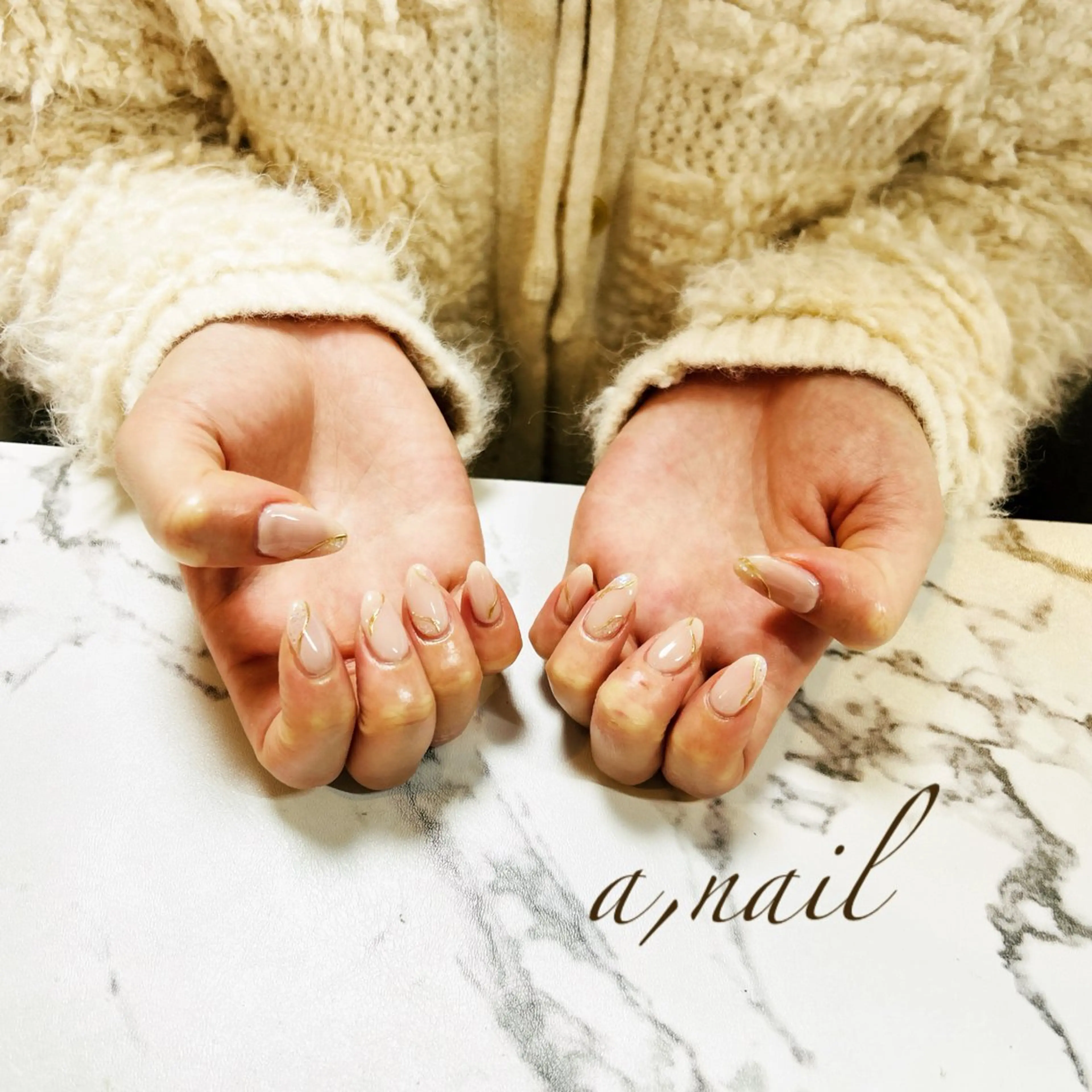 ネイル オーロラネイル キラキラネイル ミラーネイル オフィスネイル シンプルネイル ハンドネイル ネイルサロン エーネイルのネイルデザイン