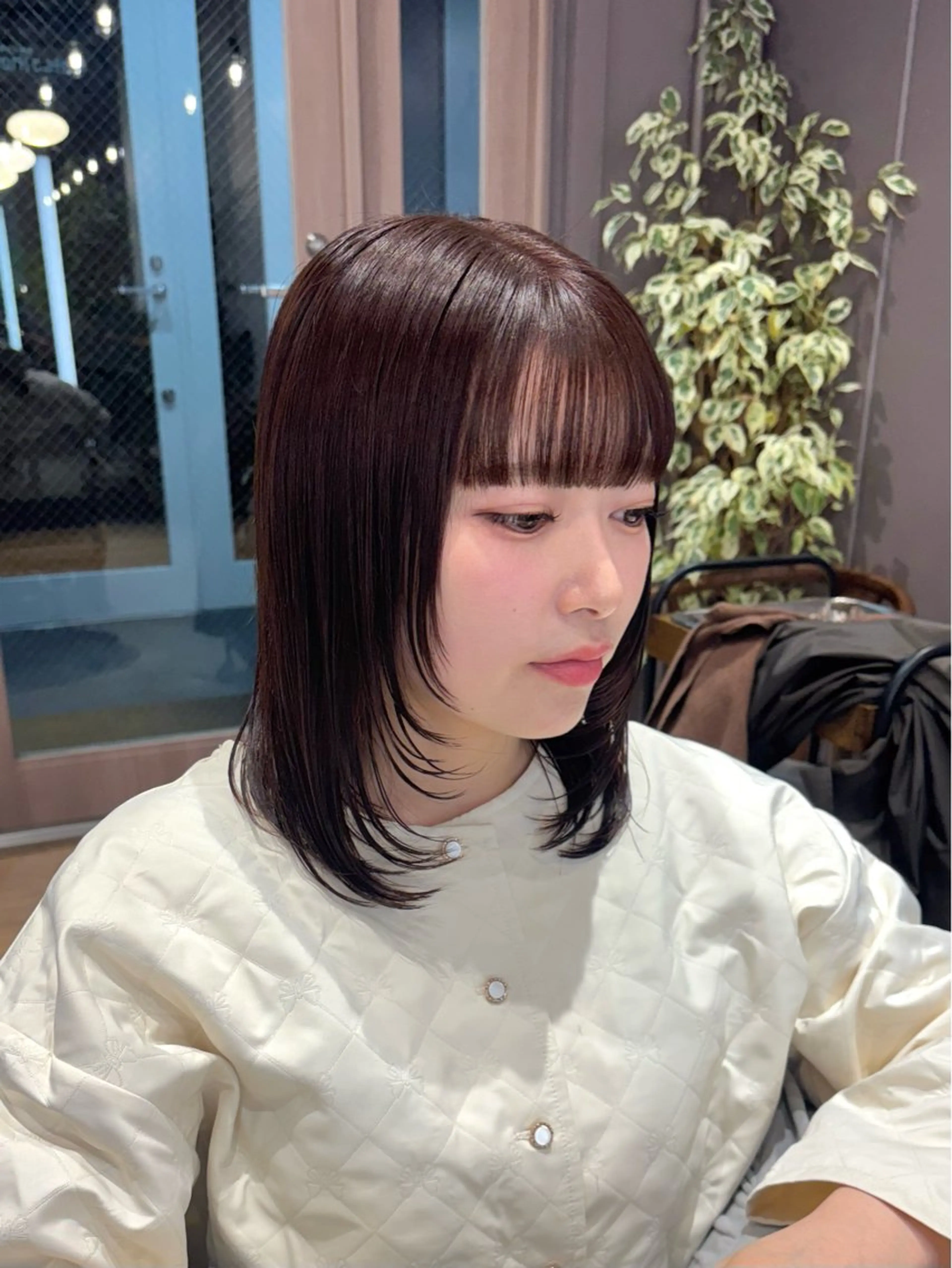 ミディアム カラー カット ヘアカラー トリートメント レイヤーカット/ボブ /nene🍥⋆*のヘアスタイル