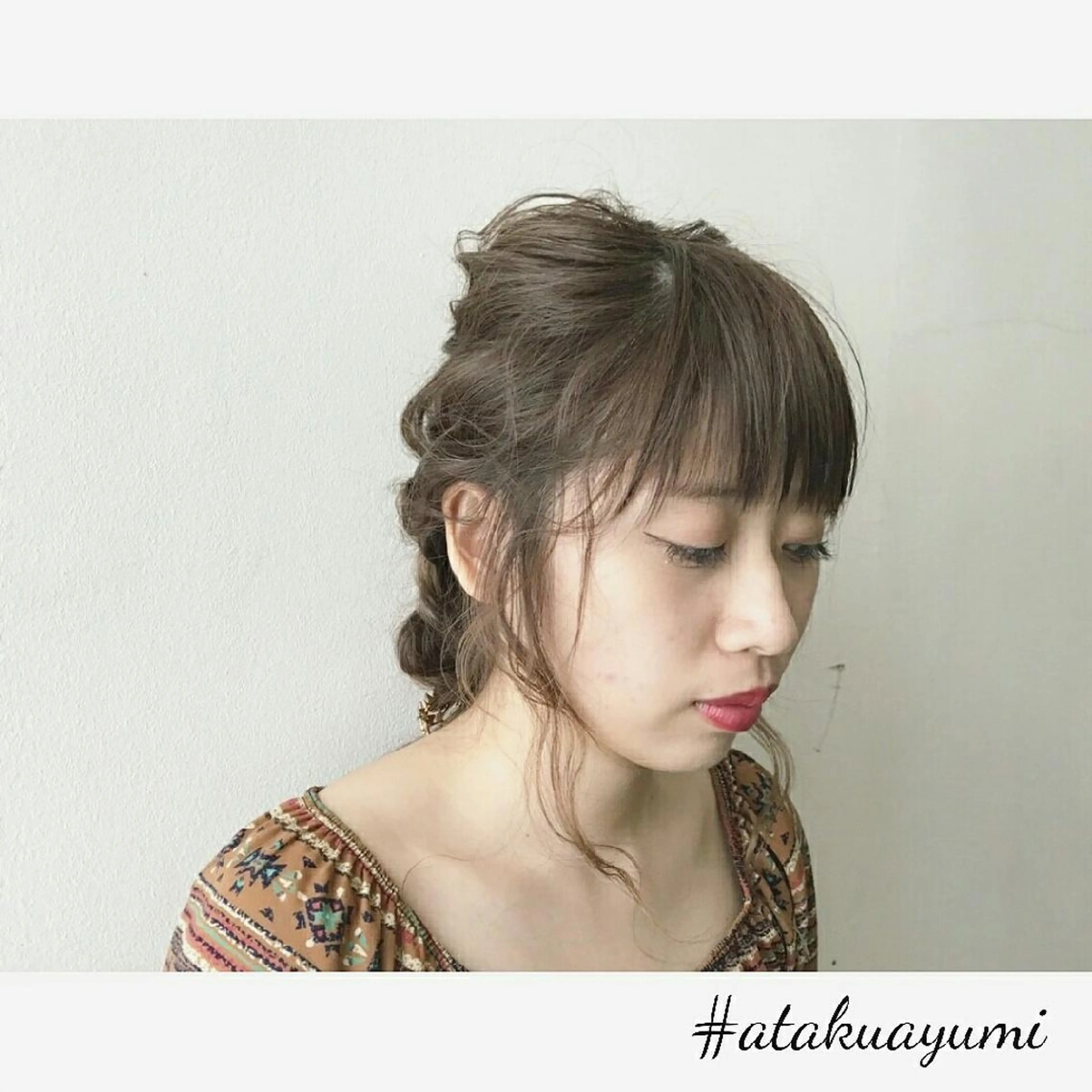 ミディアム ヘアアレンジ カラー ⭐️ アユミ⭐️のヘアスタイル