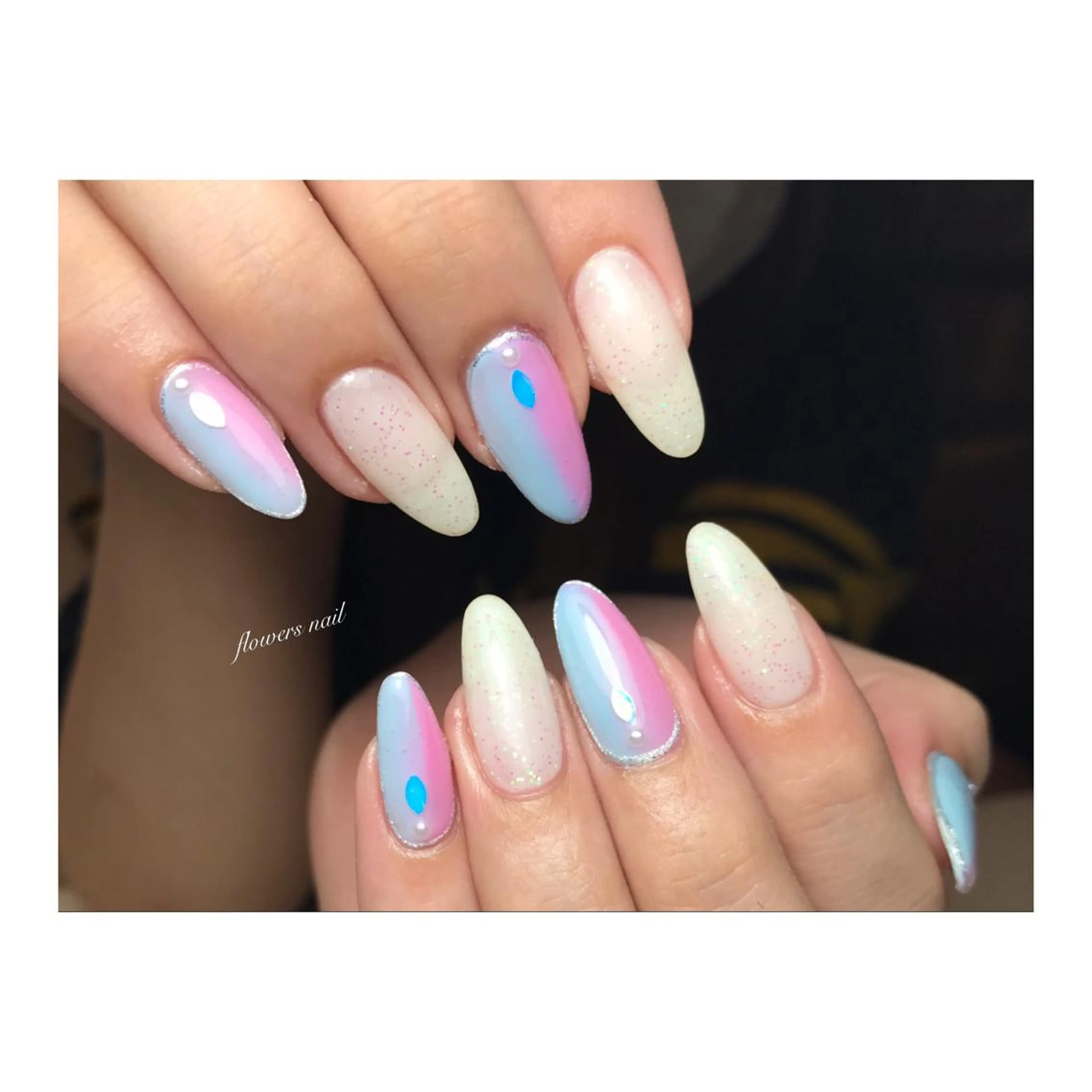 ネイル グラデーション 春ネイル flowers nailのネイルデザイン