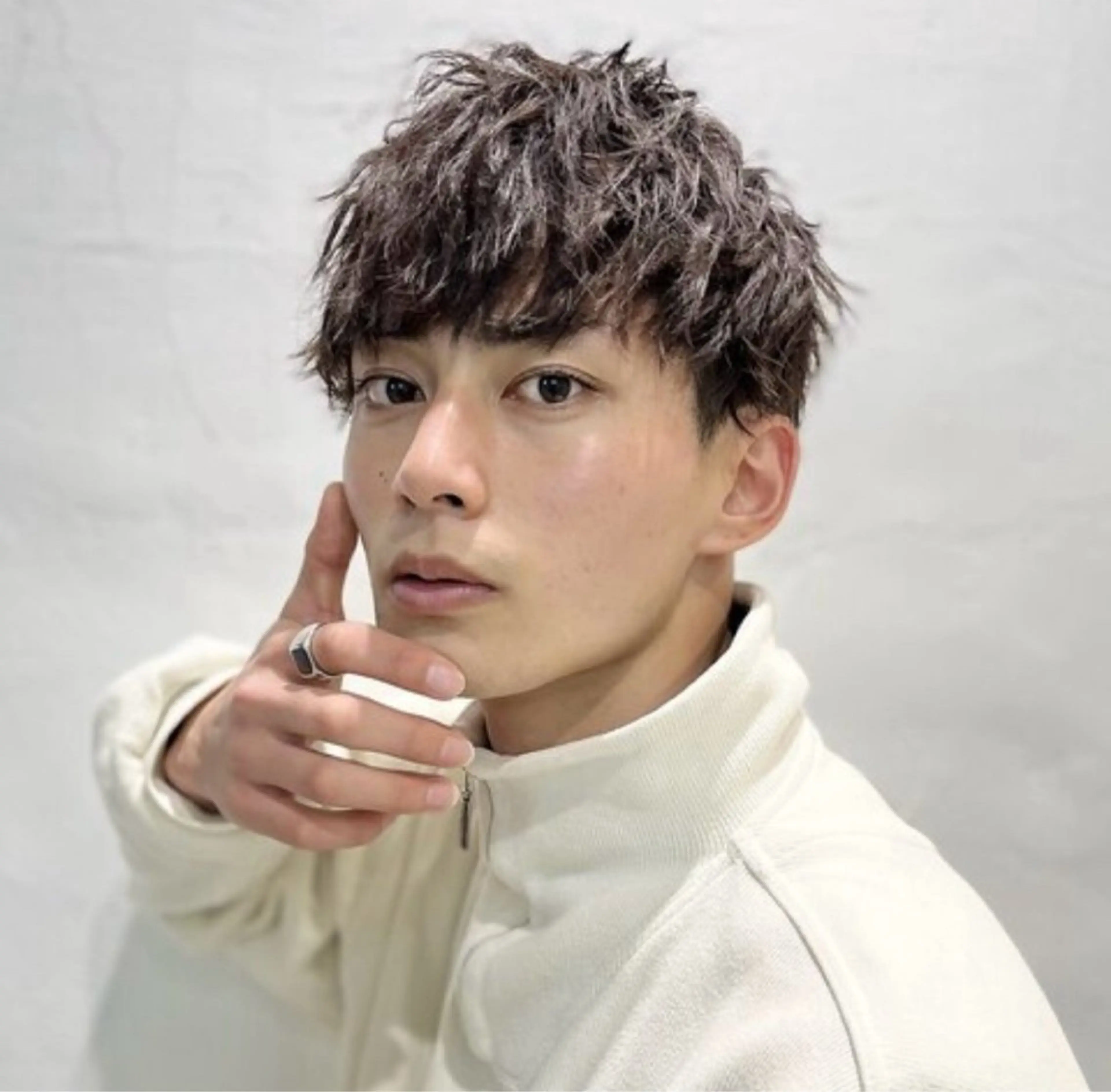 パーマ メンズ カット パーマ ハイトーン/ メンズヘア/櫻本🌐のヘアスタイル