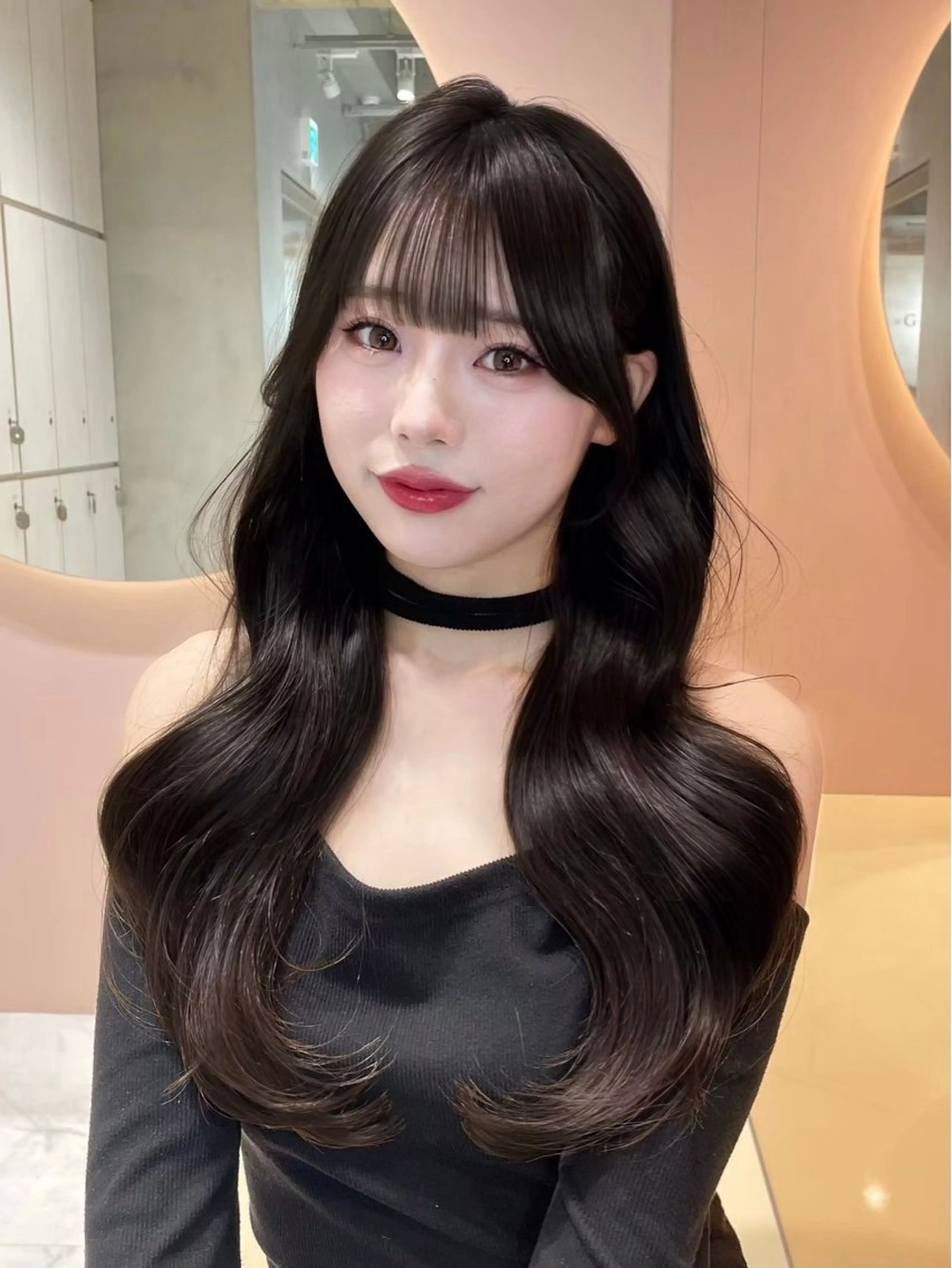 ロング カラー ヘアアレンジ カット ヘアカラー トリートメント ヘアセット 🇰🇷韓国ヘア 髪質改善yamatoのヘアスタイル