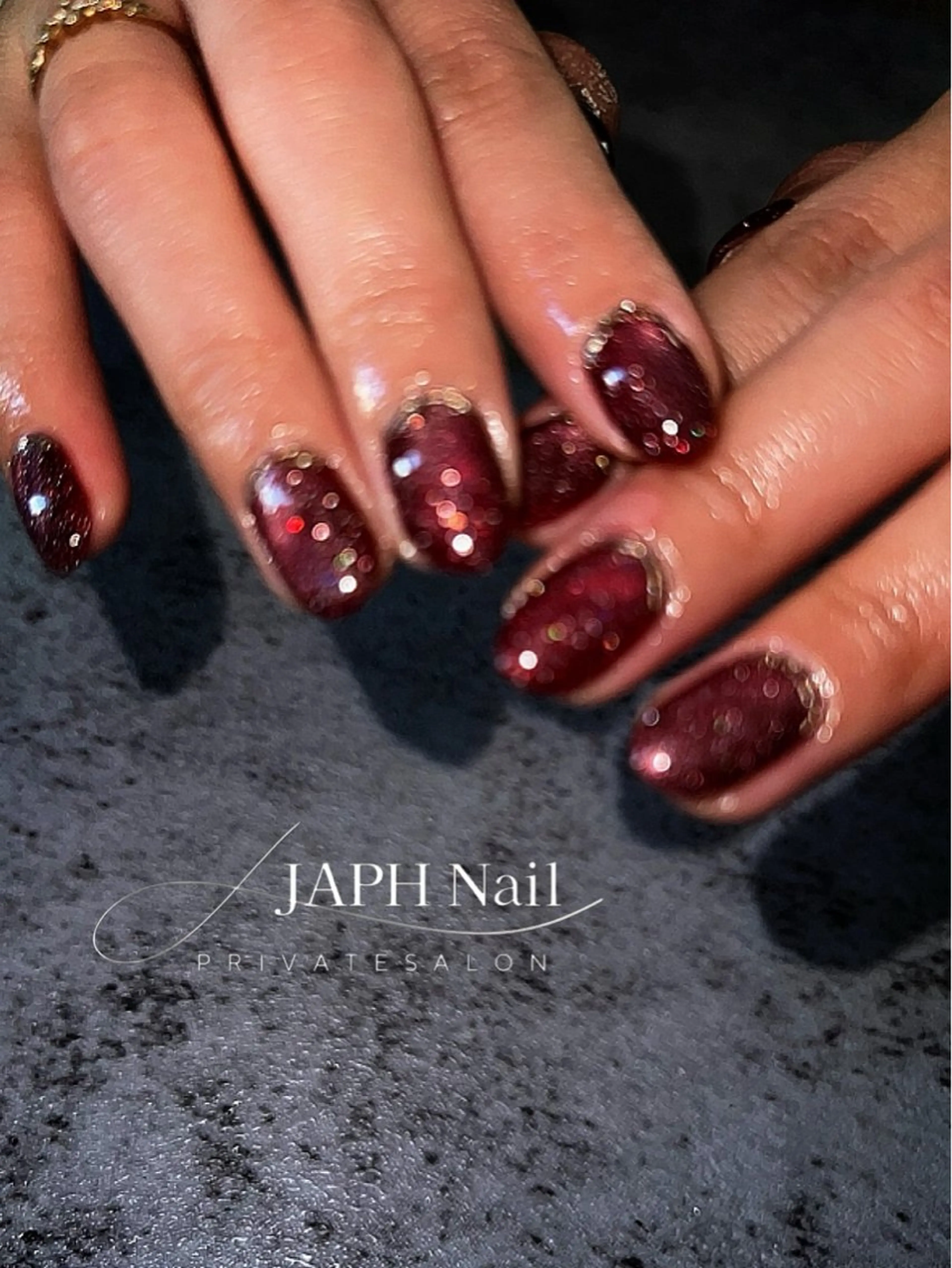 ネイル フレンチネイル キラキラネイル 韓国ネイル ミラーネイル ニュアンスネイル NailSalon /JAPHのネイルデザイン