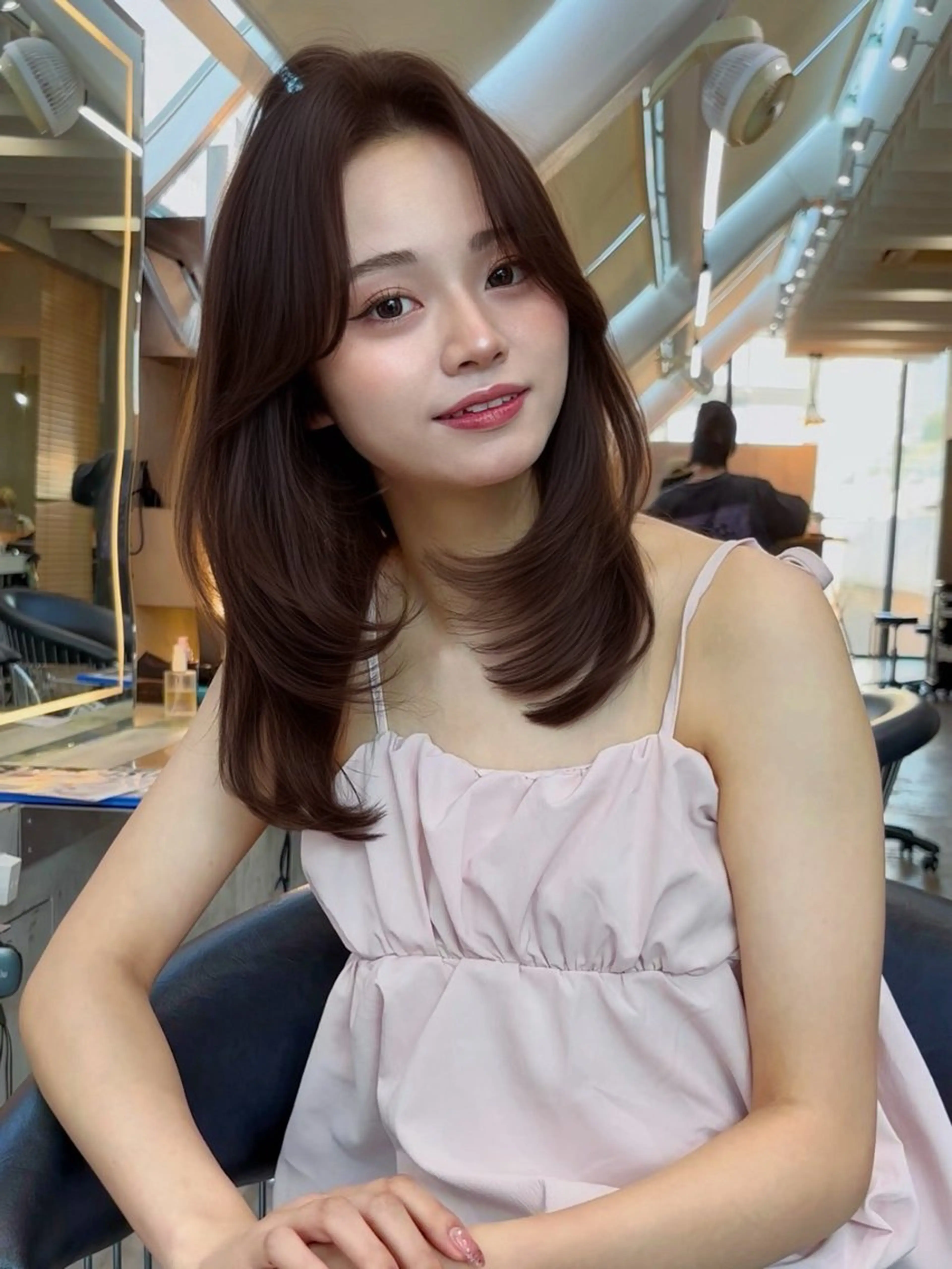 ミディアム カラー レイヤーカット カット ヘアカラー トリートメント 【美髪矯正】 吉村　清志のヘアスタイル