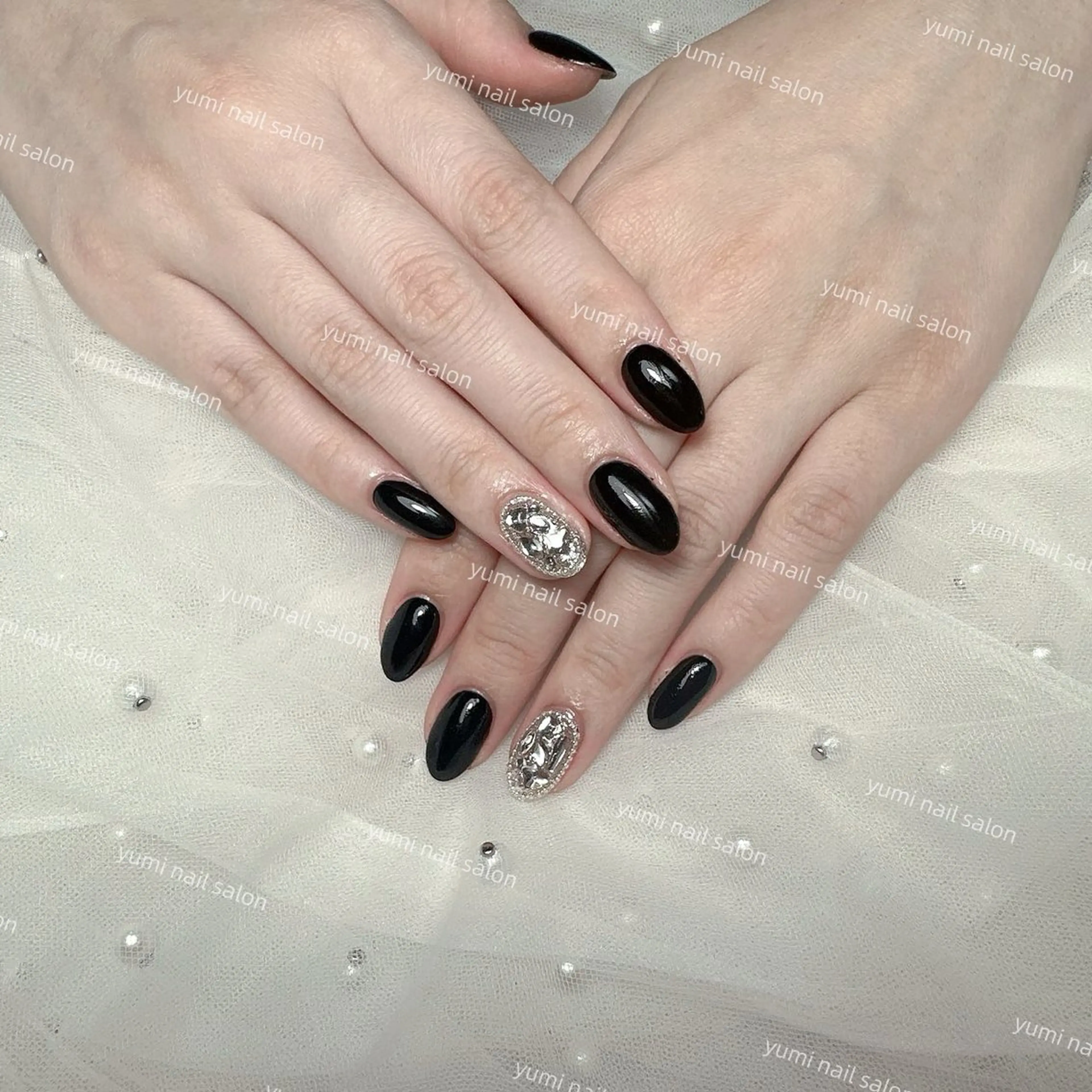 ネイル Yumi ジェル& チップ長さだしのネイルデザイン