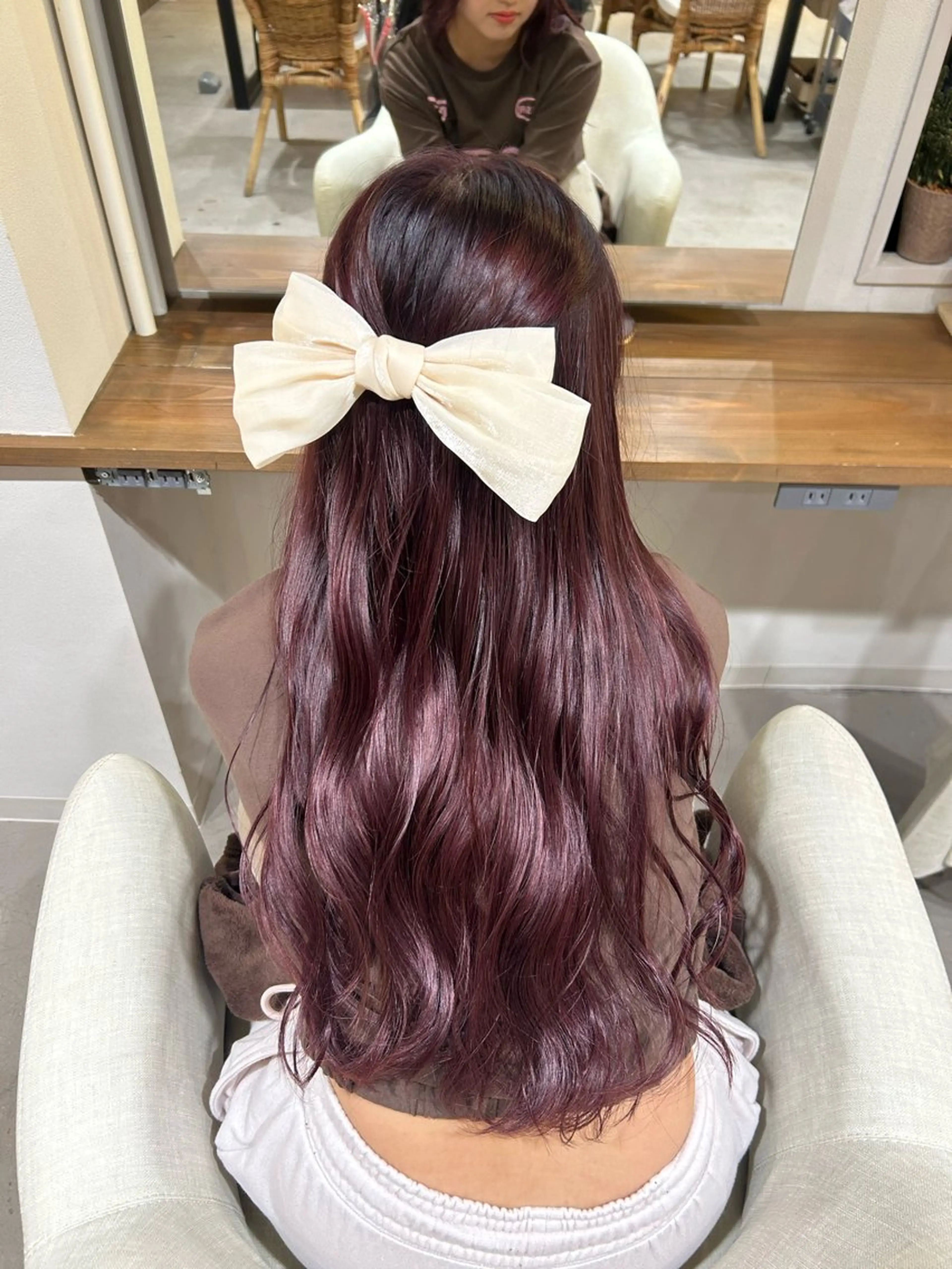 カラー ラベンダーカラー ラベンダーピンク ピンクカラー shu ブラウンピンクカラーのヘアスタイル